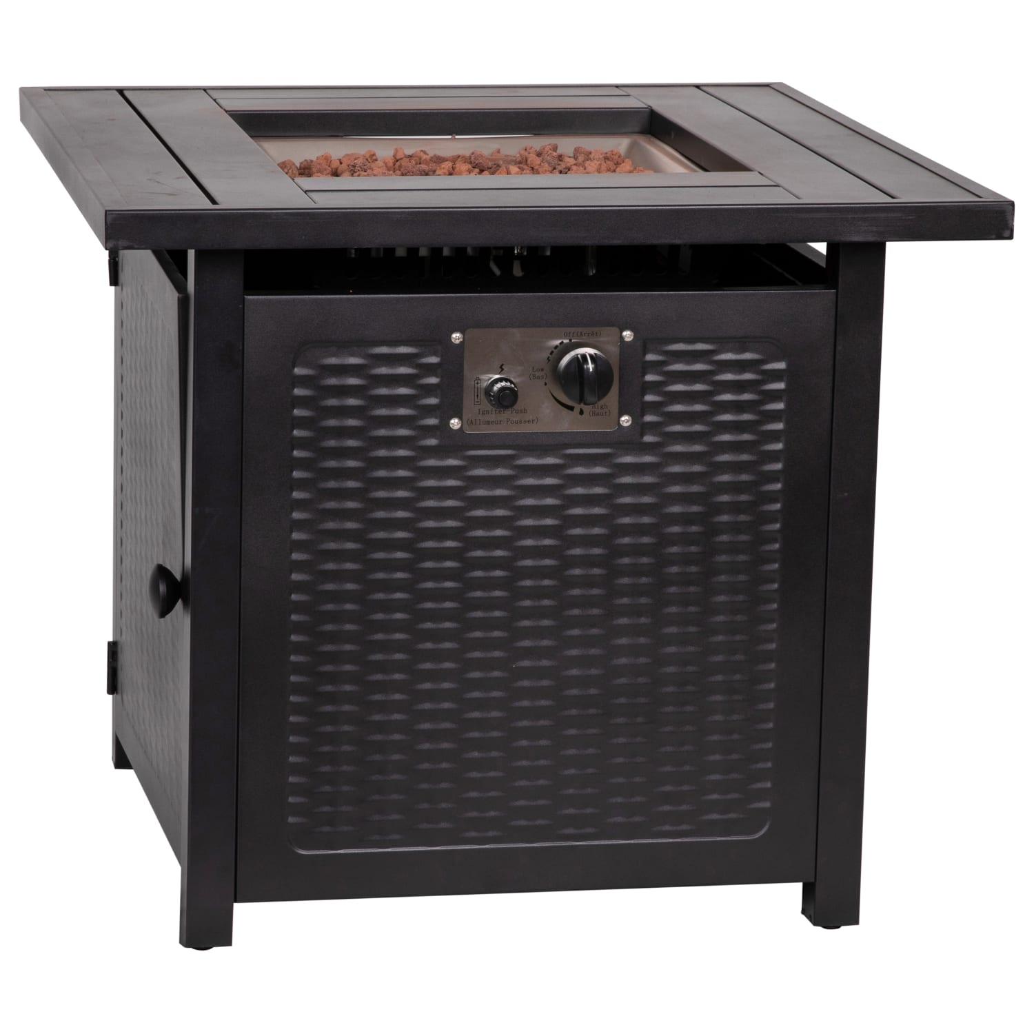 Flash Furniture Olympia 50,000 BTU Outdoor Furniture Propane Gas Fire Pit Table, 24-3/4inH x 28-1/2inW x 28-1/2inD, Black - Image 3