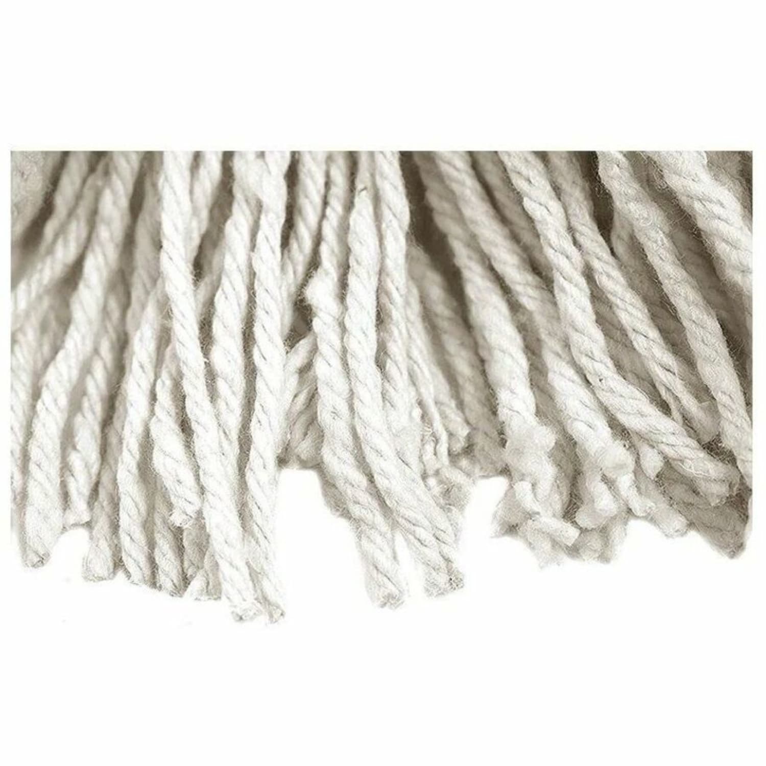 Globe Commercial Products Cot-Pro Cotton Narrow Band Wet Cut End Mop, 20 Oz, 7in x 18in, White - Image 4