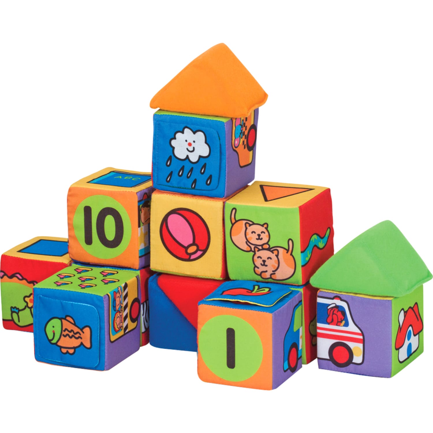 Melissa & Doug Match & Build Soft Blocks, 14 Pieces - Image 6