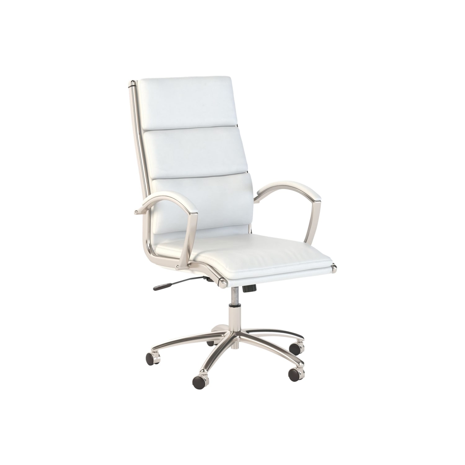 Bush Business Furniture Modelo Bonded Leather High-Back Office Chair, White, Standard Delivery - Image 13