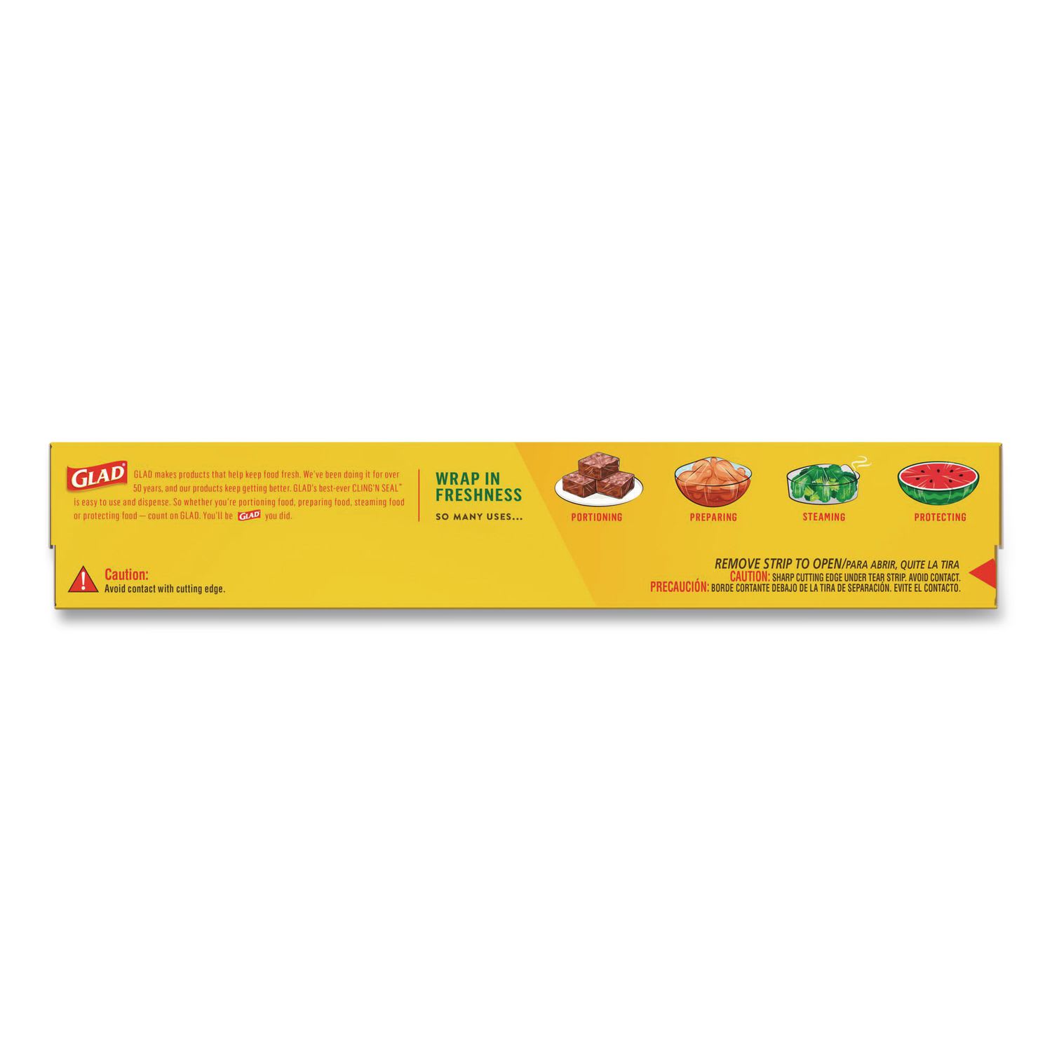 Glad ClingWrap Plastic Wrap, 200 Square Foot Roll, Clear, 12 Rolls/CT - Image 4