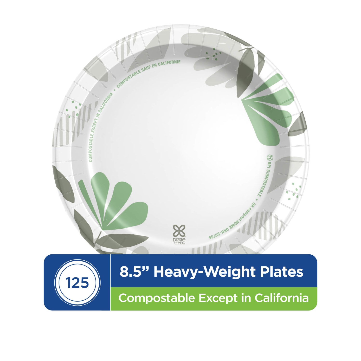 Dixie Ultra Paper Plates, 8 1/2in Diameter, Pathways Design, Pack Of 125 - Image 3