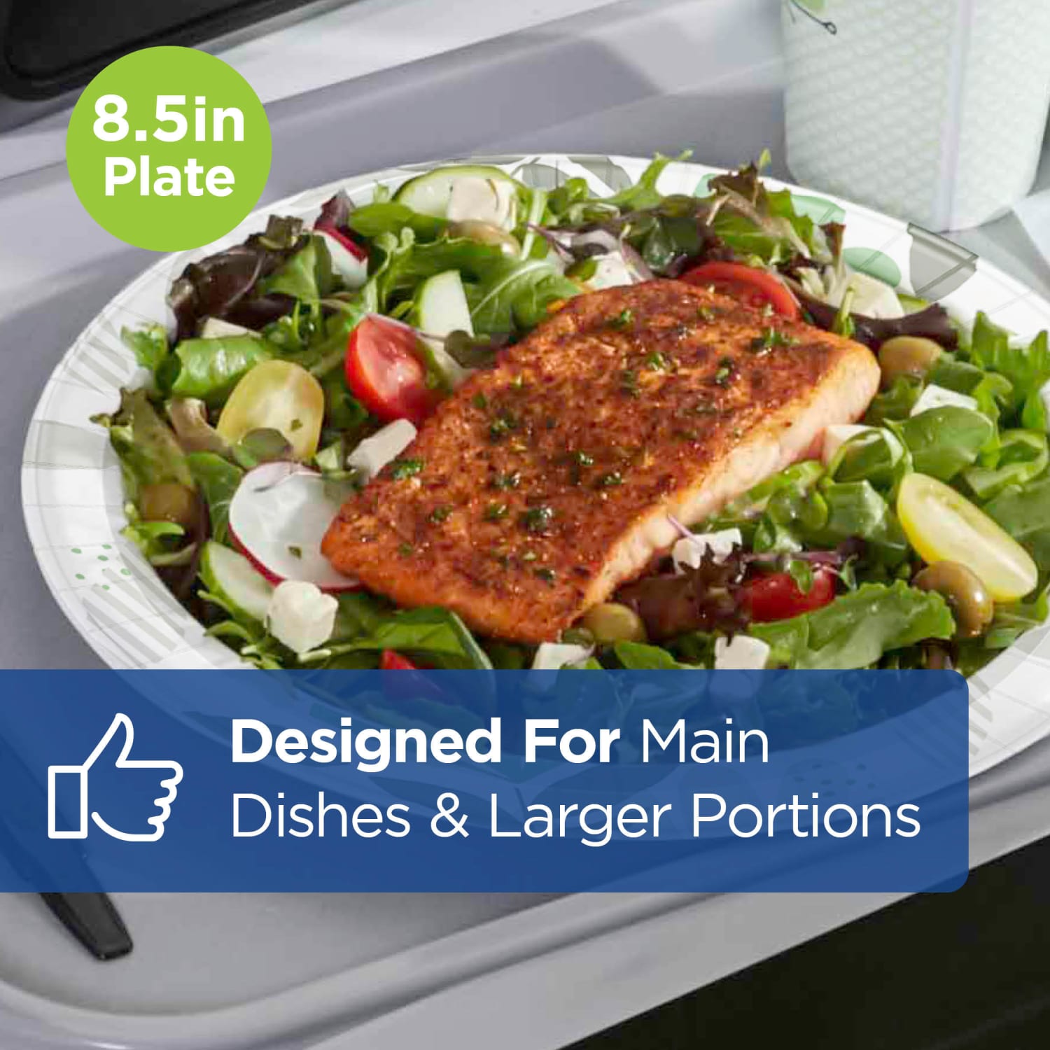 Dixie Ultra Paper Plates, 8 1/2in Diameter, Pathways Design, Pack Of 125 - Image 4