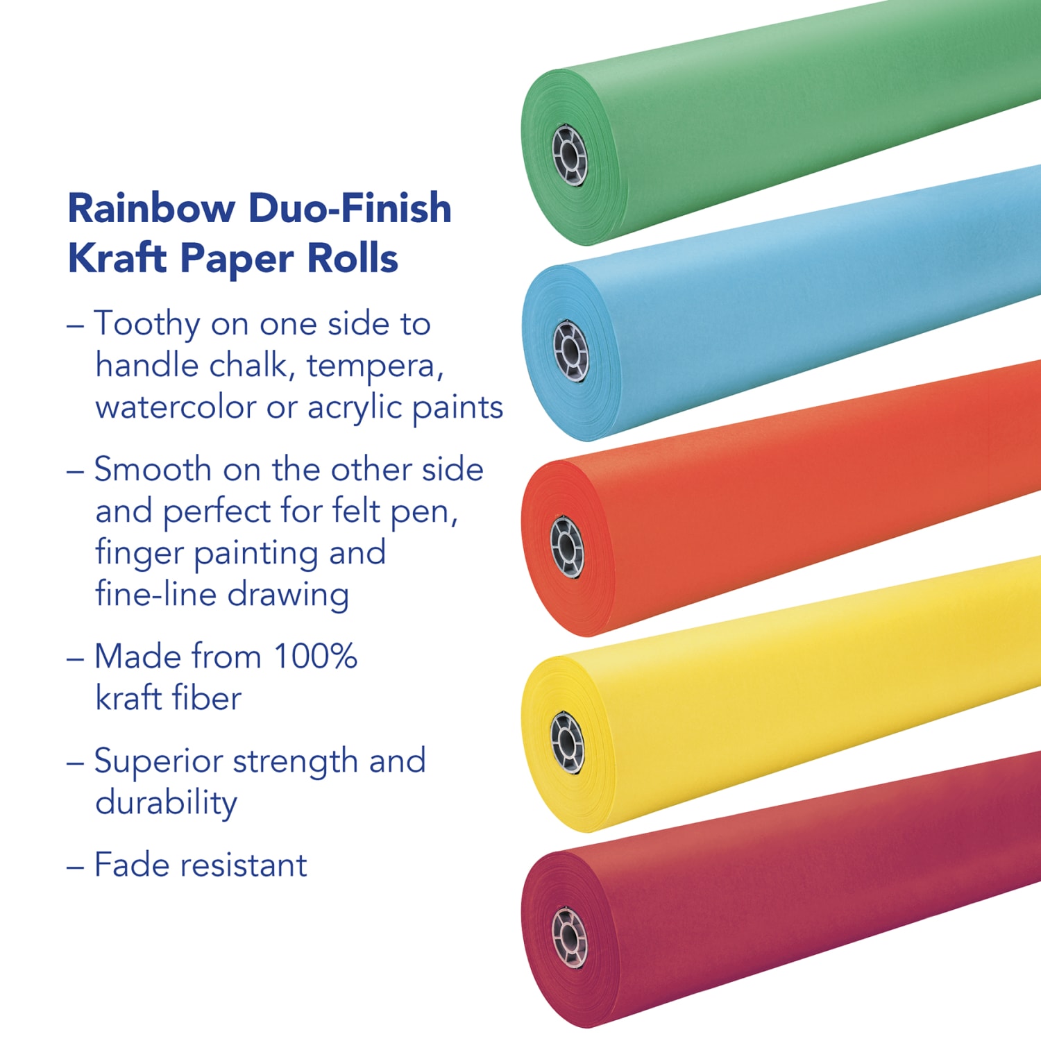 Pacon Rainbow Colored Kraft Duo-Finish Paper, 48in x 200ft, Pink - Image 3