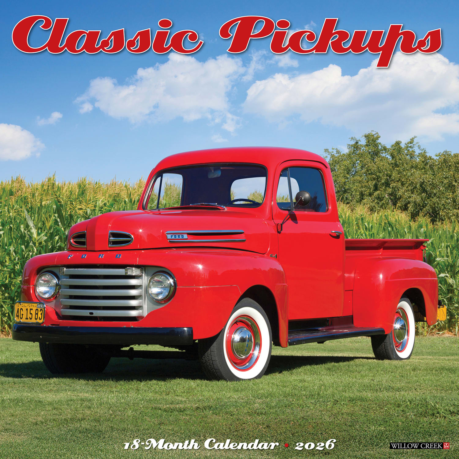 2026 Willow Creek Press Art & Design Monthly Wall Calendar, 12in x 12in, Classic Pickups, January To December, 50767 - Image 3
