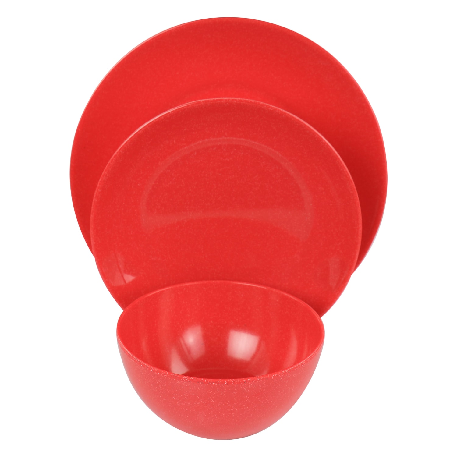 Martha Stewart Melamine Dinnerware Set, Red - Image 3