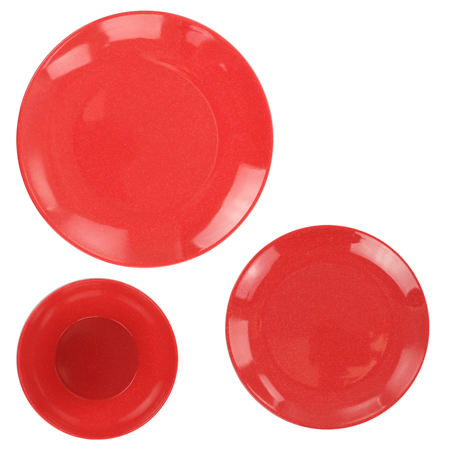 Martha Stewart Melamine Dinnerware Set, Red - Image 5
