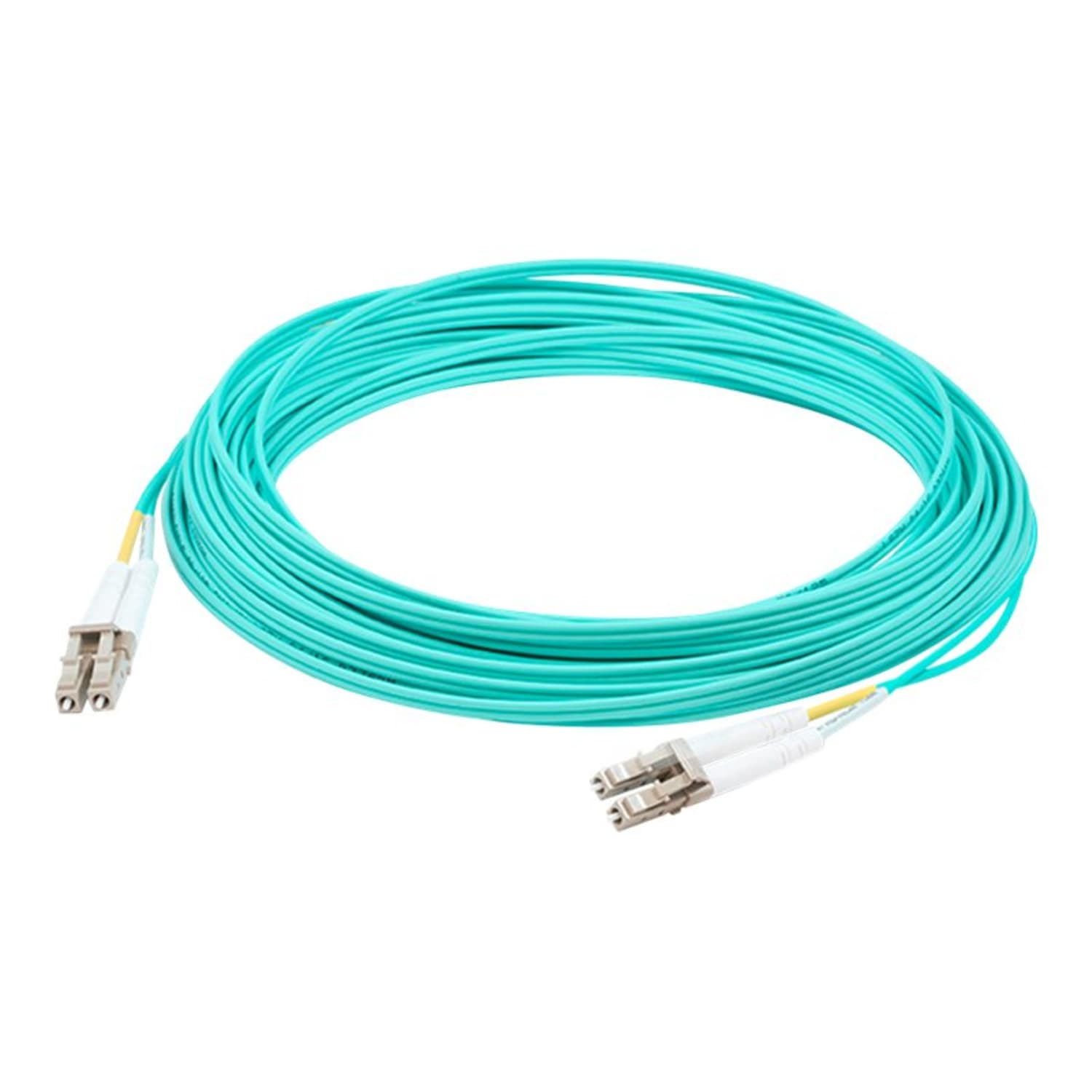 AddOn 5m HP BK840A Compatible LC (Male) to LC (Male) Aqua OM4 Duplex Fiber OFNR (Riser-Rated) Patch Cable - 100% compatible and guaranteed to work - Image 3