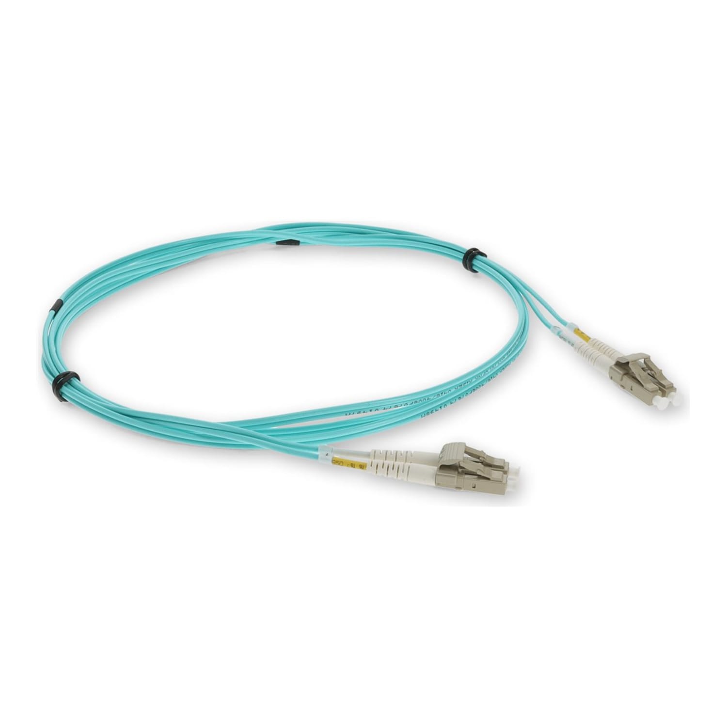 AddOn 5m HP BK840A Compatible LC (Male) to LC (Male) Aqua OM4 Duplex Fiber OFNR (Riser-Rated) Patch Cable - 100% compatible and guaranteed to work - Image 4