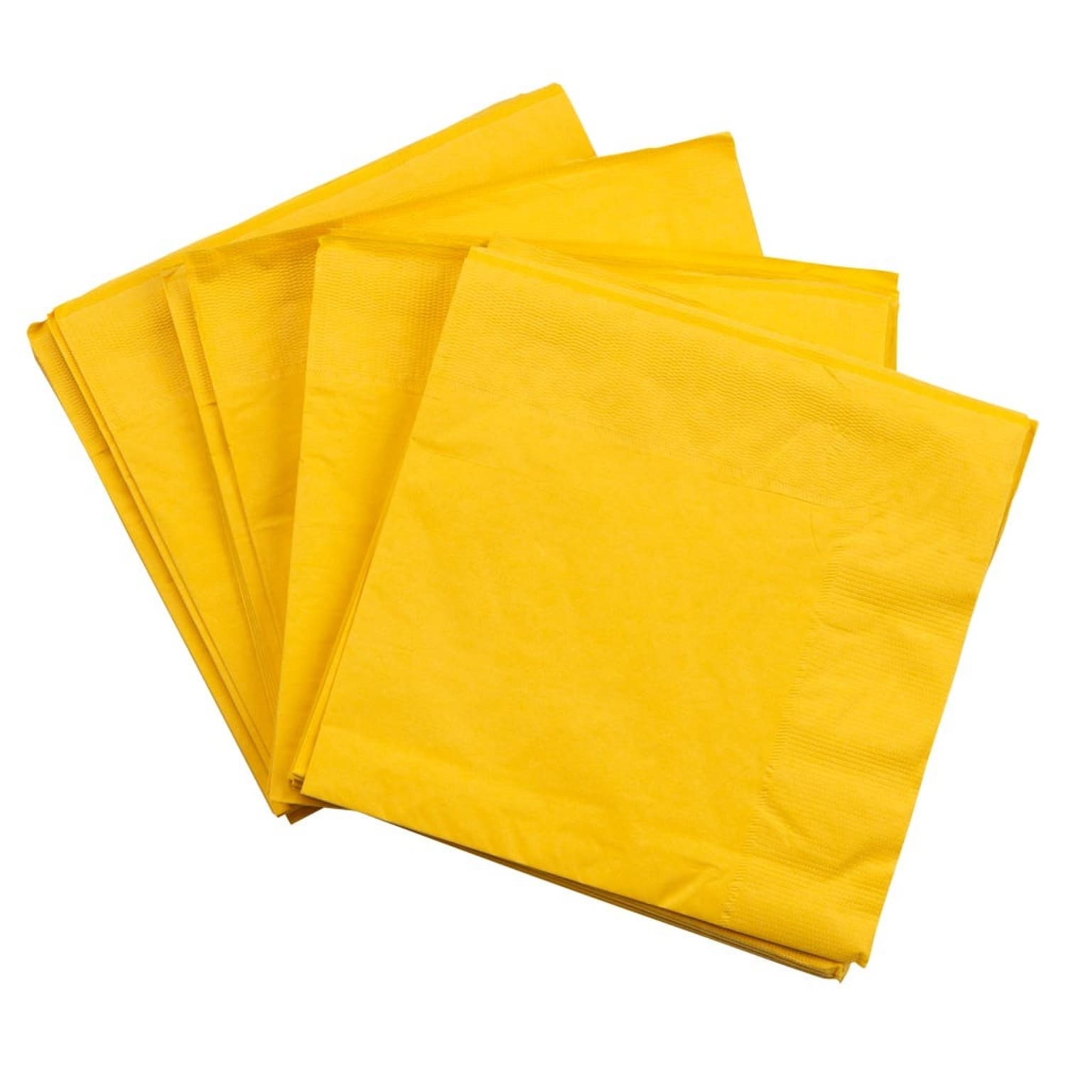 JAM PAPER Medium Lunch Napkins - 6 1/2 x 6 1/2 - Yellow - 40/Pack