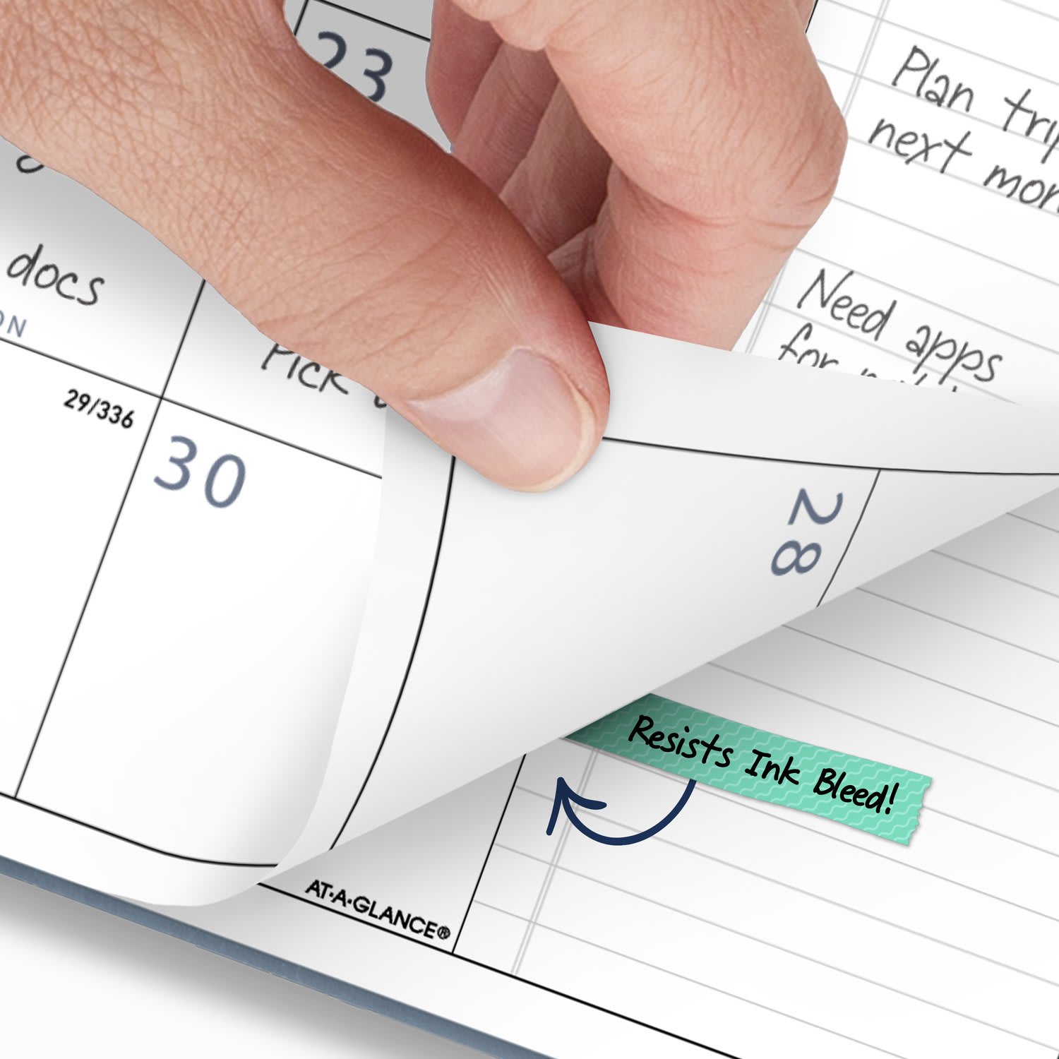 AT-A-GLANCE Contemporary 2027 Monthly Planner, Drizzle, Large, 9in x 11in - Image 4