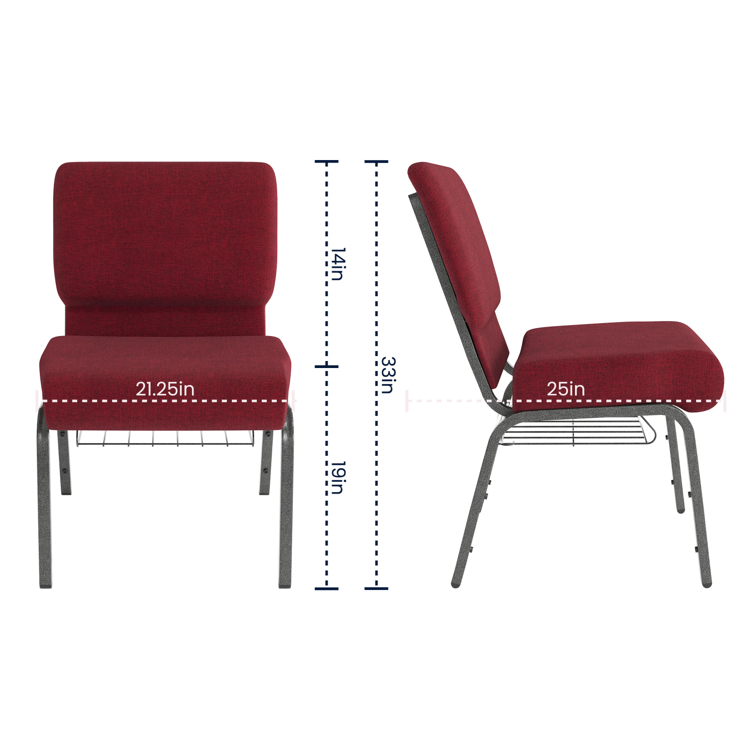 Flash Furniture HERCULES Series Church Chair With Book Rack CrimsonSilver Vein PopularChairscom Flash Furniture HERCULES Series Church Chair With Book Rack CrimsonSilver Vein PopularChairscom