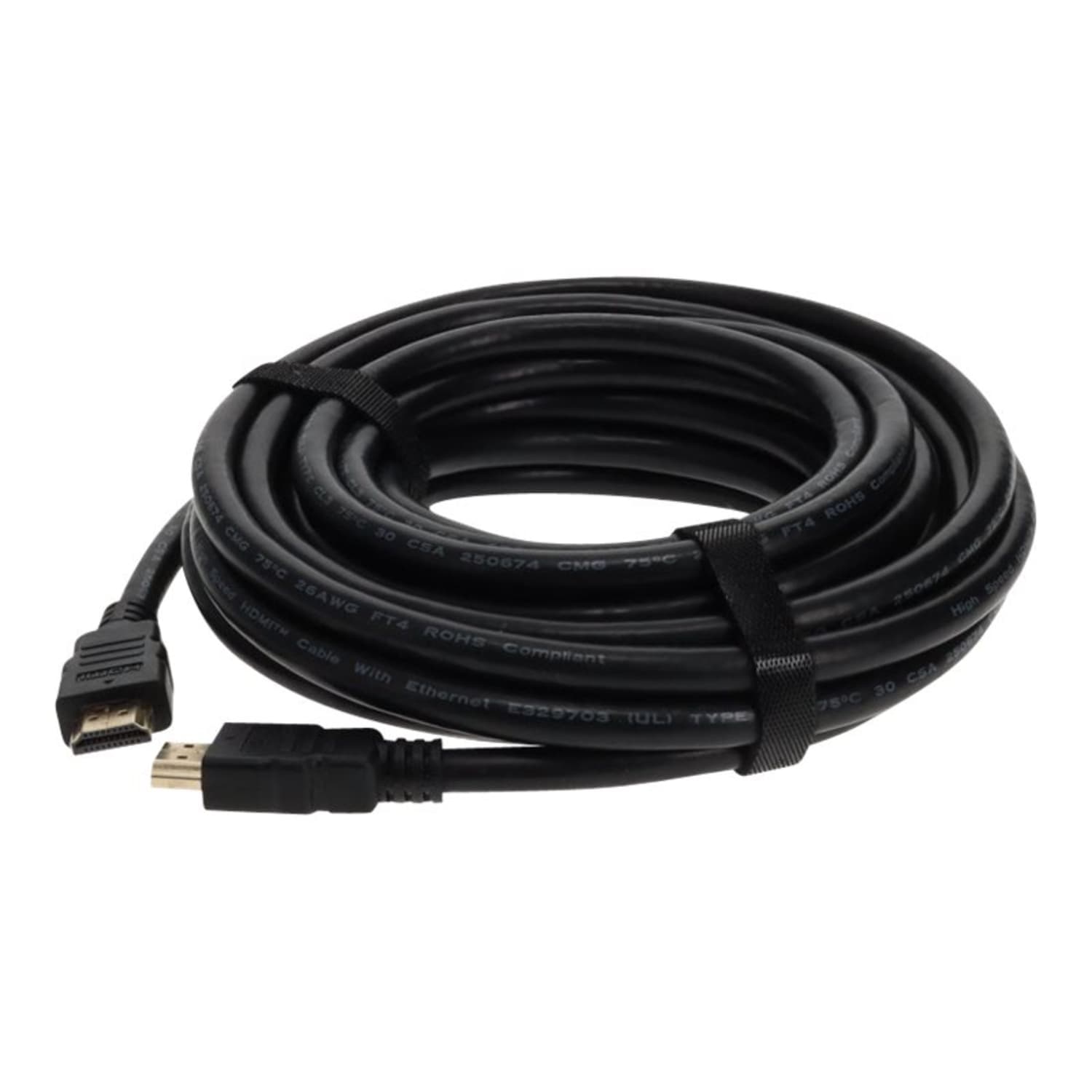 AddOn 5 Pack 20ft HDMI Cable - HDMI cable with Ethernet - HDMI male to HDMI male - 19.7 ft - black (pack of 5) - Image 3