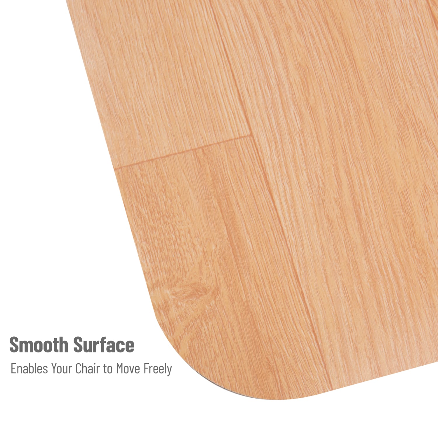 Mind Reader Office Chair Mat with Lip, Hardwood Floors, 47-1/2 x 35-1/2, PVC, Woodtone - Image 5