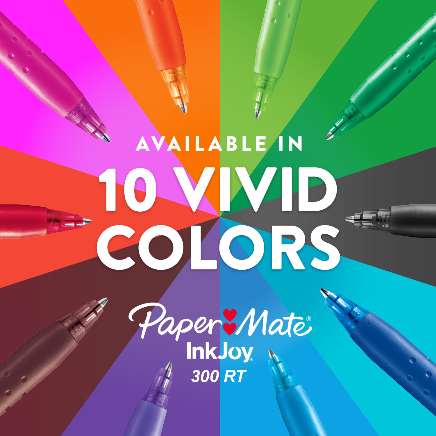 Paper Mate 300RT Effortless Glide Ballpoint Pens, Medium Point, 1.0 mm, Transparent Barrels, Black Ink, 8 Count - Image 6