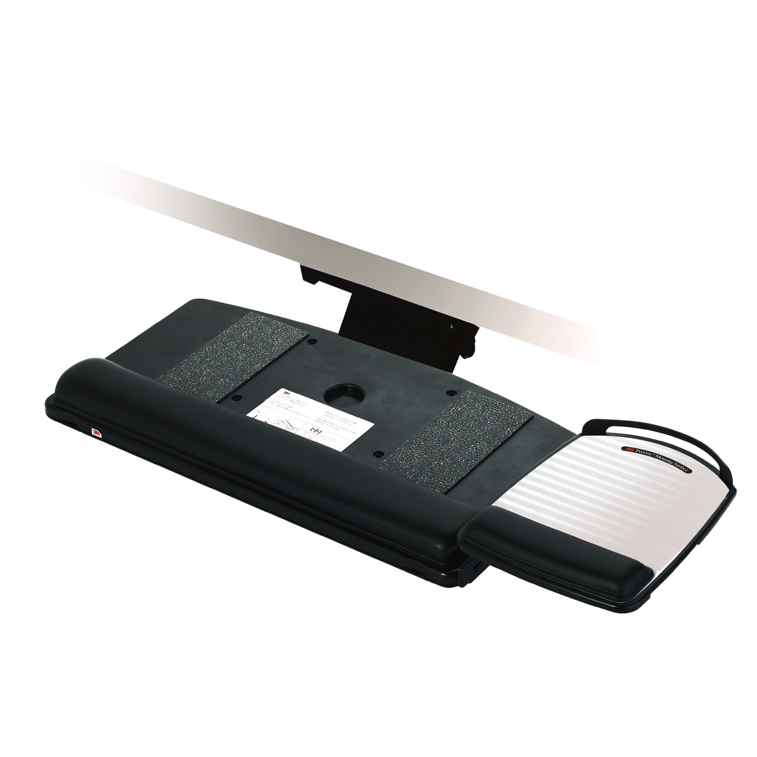 3M Underdesk Knob-Adjustable Keyboard Tray, Black, T32809 - Image 3