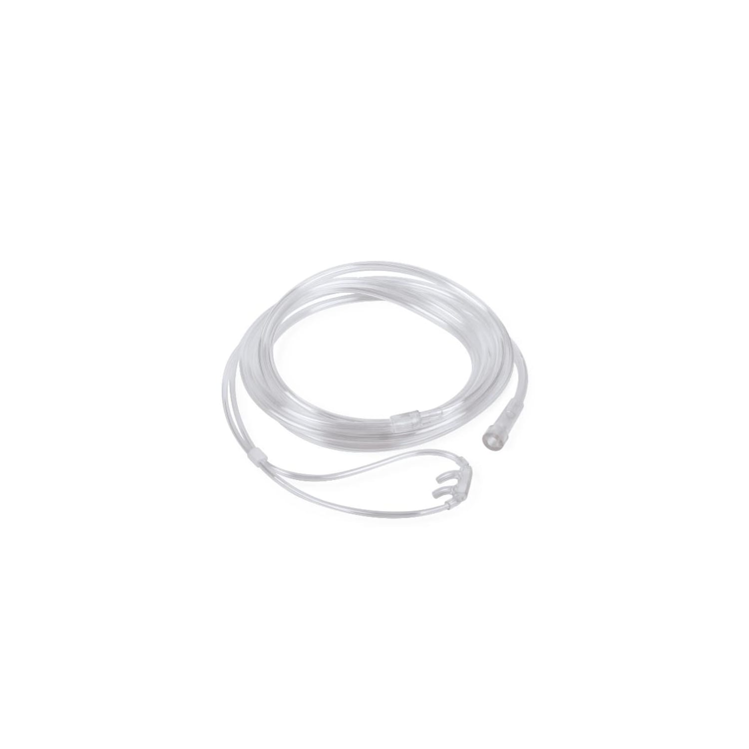 Medline Soft-Touch Oxygen Cannulas, Adult, Standard Connector, 7ft, Pack Of 50
