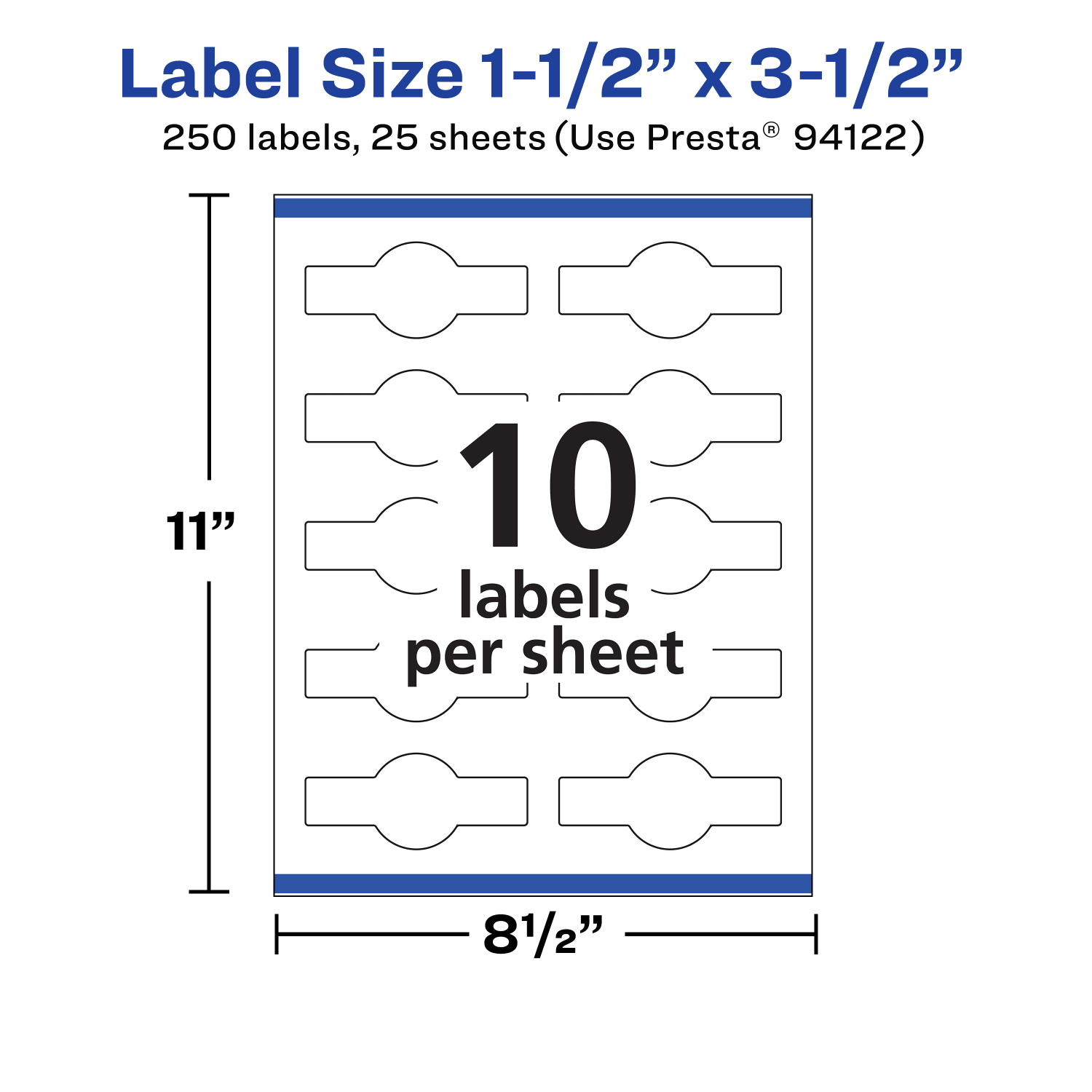 Avery Removable Labels With Sure Feed, 94122-RMP25, Cigar, 1-1/2in x 3-1/2in, White, Pack Of 250 Labels - Image 6