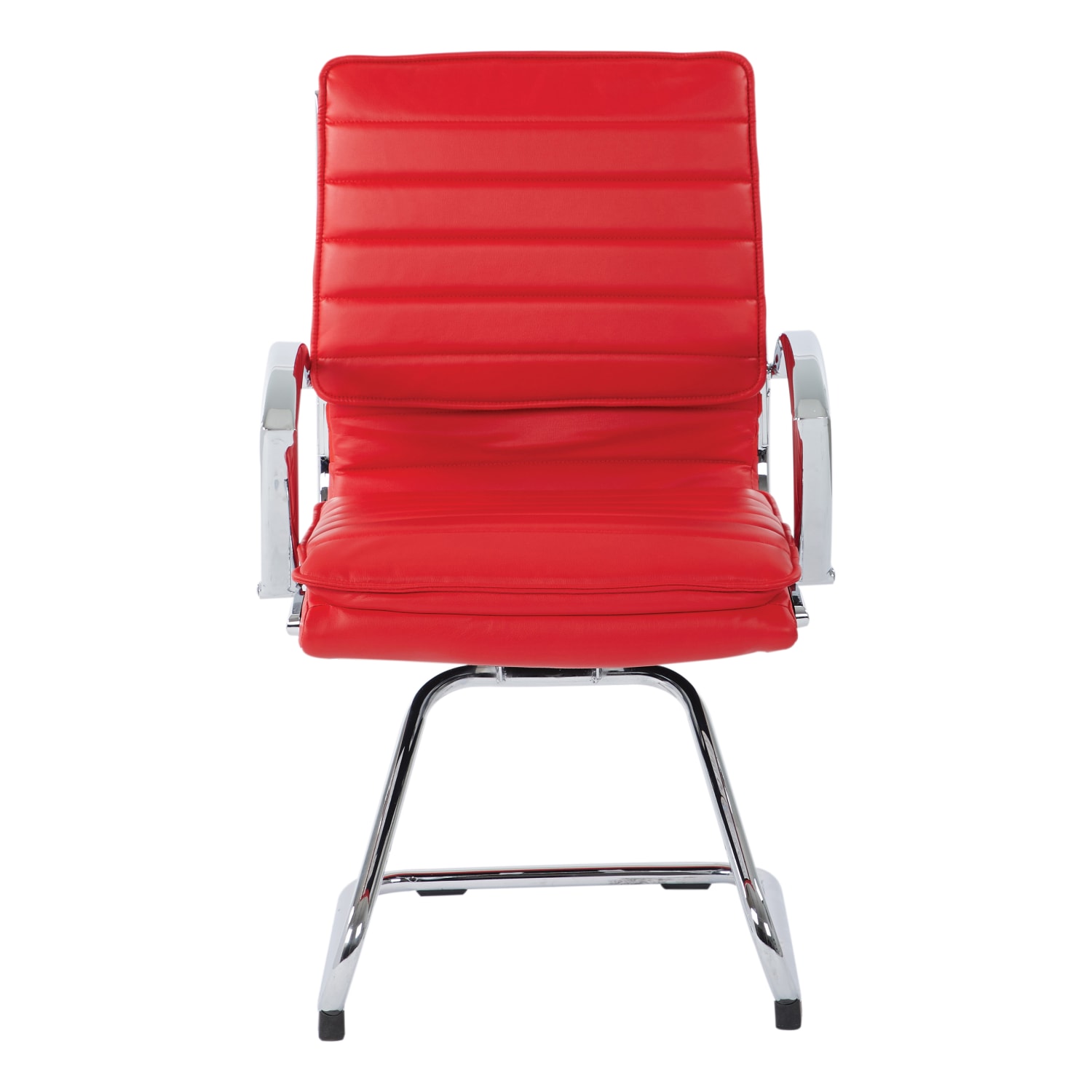 Office Star Guest Chair, Red/Chrome - Image 3