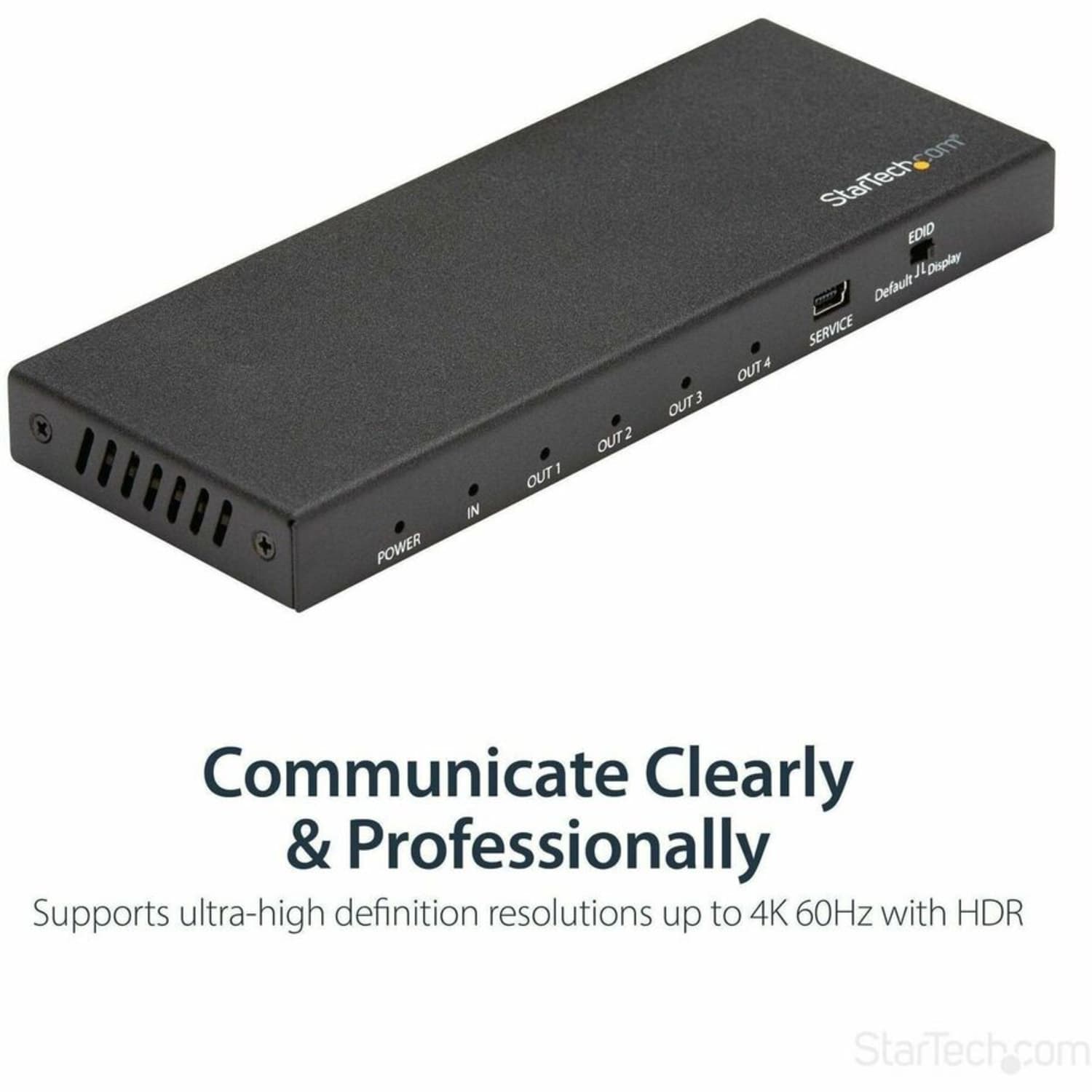 StarTech.com 4 Port HDMI Splitter - 4K 60Hz - 1x4 Way HDMI 2.0 Splitter - HDR - ST124HD202 - Displays the same image with sound on 4 screens - Image 5
