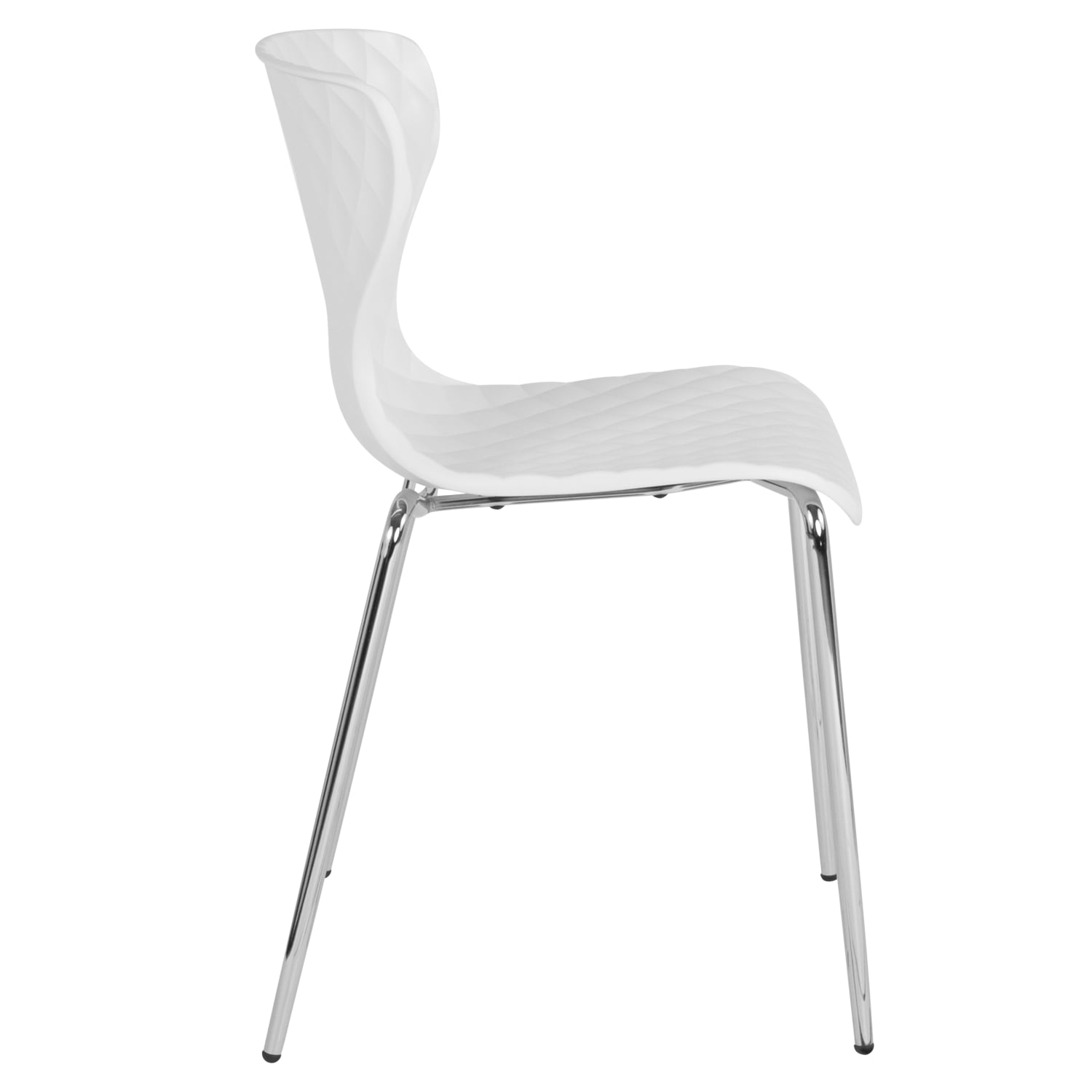 Flash Furniture Lowell Contemporary Design Plastic Stack Chair, White - Image 8