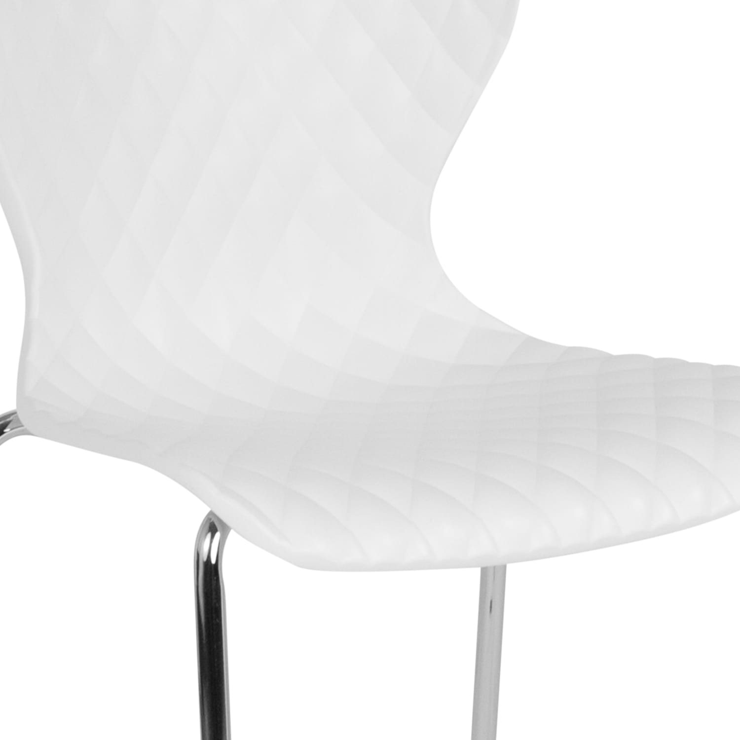 Flash Furniture Lowell Contemporary Design Plastic Stack Chair, White - Image 11