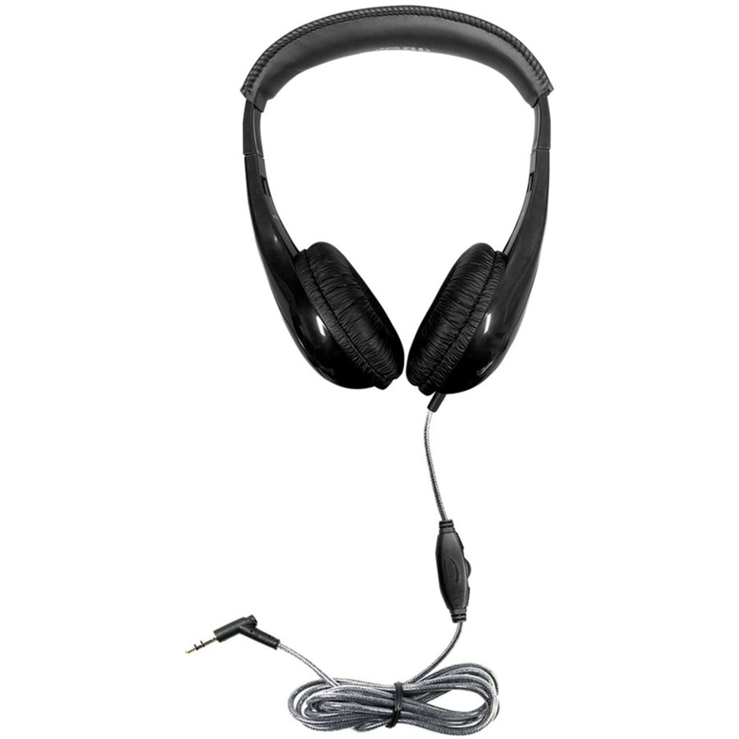 Hamilton Buhl Motiv8 Mid-Sized Headphone With In-line Volume Control - Stereo - Black - Mini-phone (3.5mm) - Wired - 32 Ohm - 50 Hz 20 kHz - On-ear - Binaural - Ear-cup - 5 ft Cable - Image 3