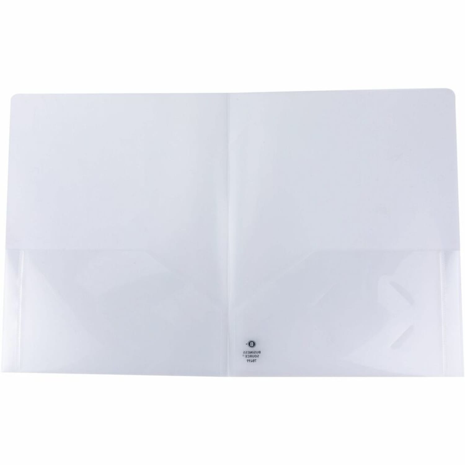 Business Source Poly Portfolios, Letter Size, 60-Sheet Capacity, Clear, Pack of 5 - Image 6