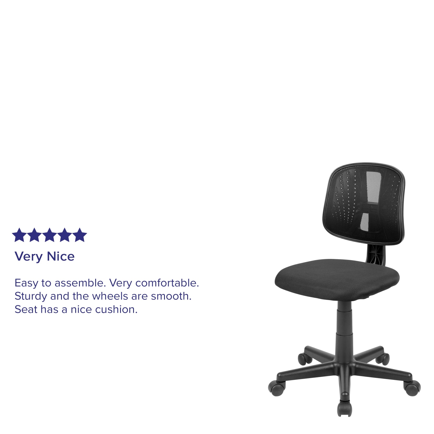 Flash Furniture Flash Fundamentals Mesh Mid Back Swivel Task Office Chair With Pivot Back Black PopularChairscom