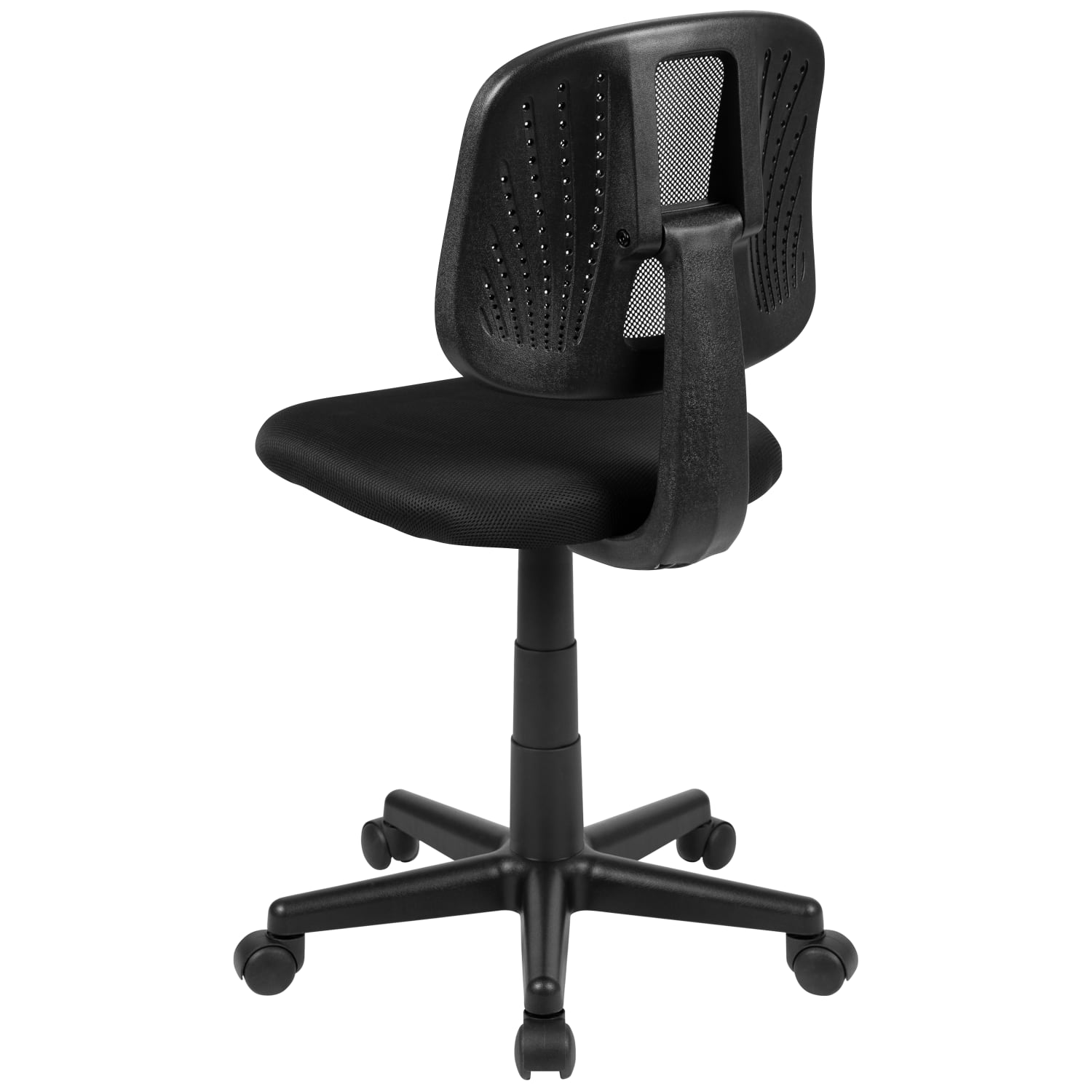 Flash Furniture Flash Fundamentals Mesh Mid Back Swivel Task Office Chair With Pivot Back Black PopularChairscom