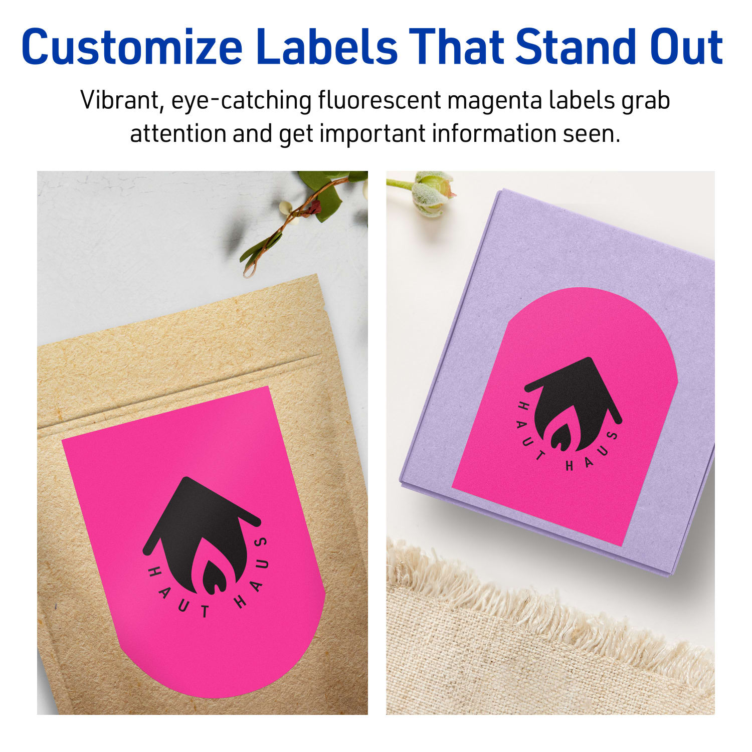 Avery Print-To-The-Edge Labels With Sure Feed Technology, 94600-NMP10, Arched, 4-3/4in x 3-1/2in, Matte Neon Magenta, Pack of 40 - Image 4