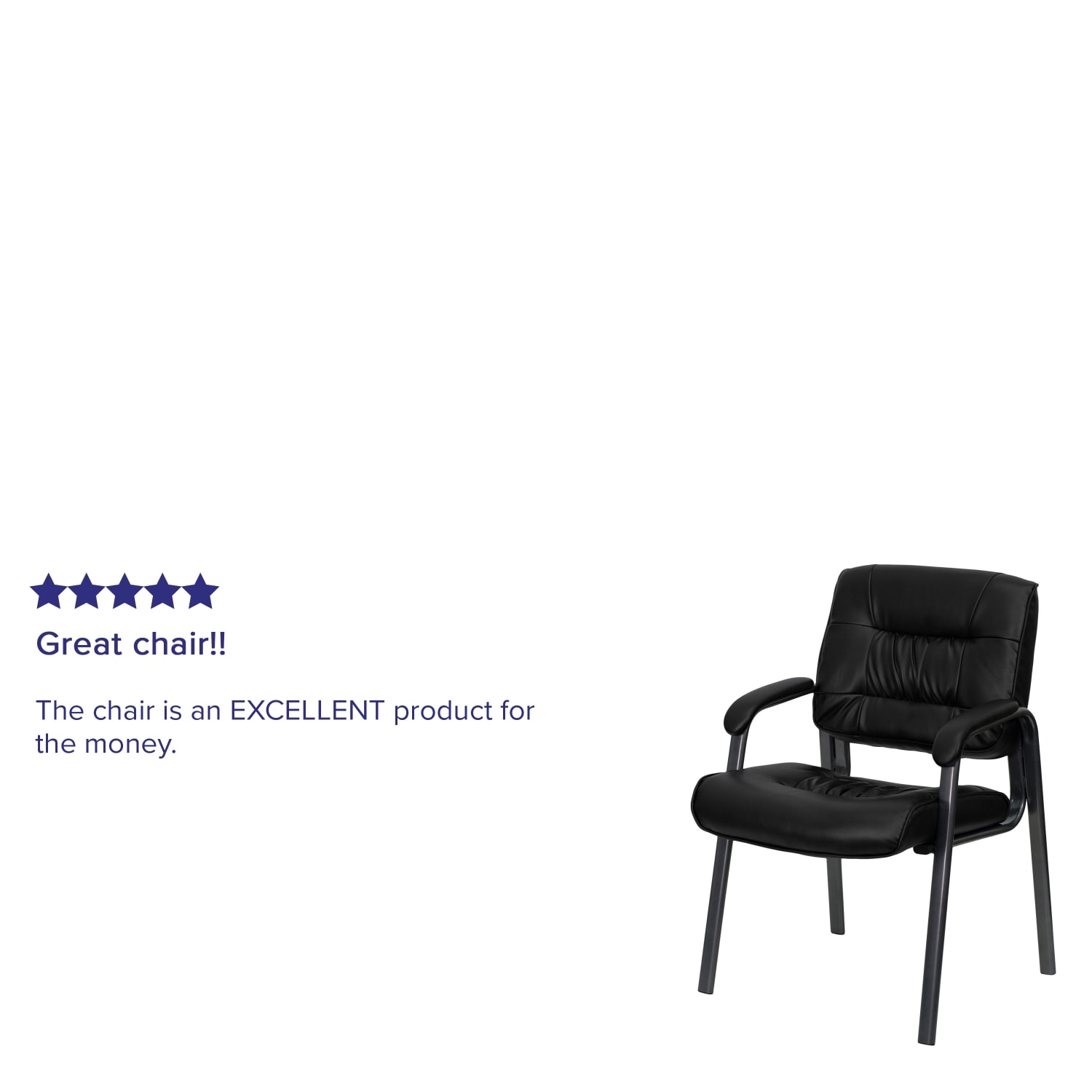 Flash Furniture LeatherSoft Executive Side Reception Chair with Powder Coated Frame BlackTitanium Gray PopularChairscom Flash Furniture LeatherSoft Executive Side Reception Chair with Powder Coated Frame BlackTitanium Gray PopularChairscom