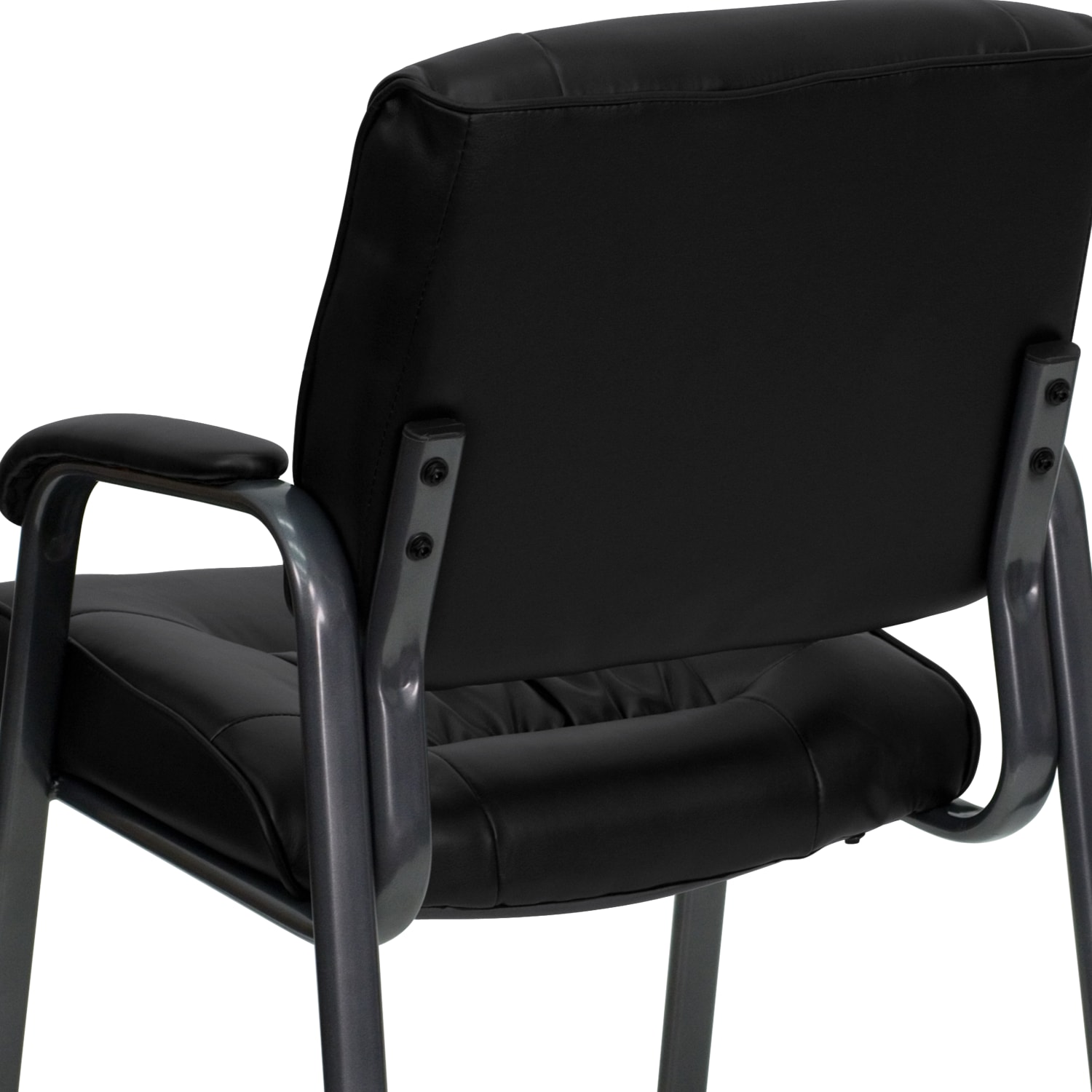 Flash Furniture LeatherSoft Executive Side Reception Chair with Powder Coated Frame BlackTitanium Gray PopularChairscom Flash Furniture LeatherSoft Executive Side Reception Chair with Powder Coated Frame BlackTitanium Gray PopularChairscom