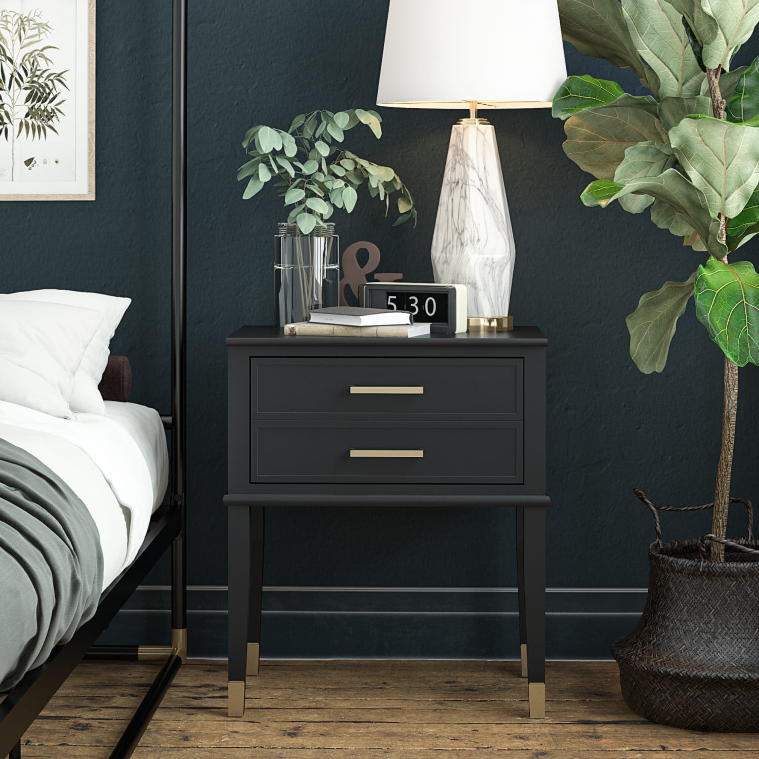 Ameriwood Home Westerleigh End Table, 28inH x 23-5/8inW x 15-5/8inD, Black - Image 6