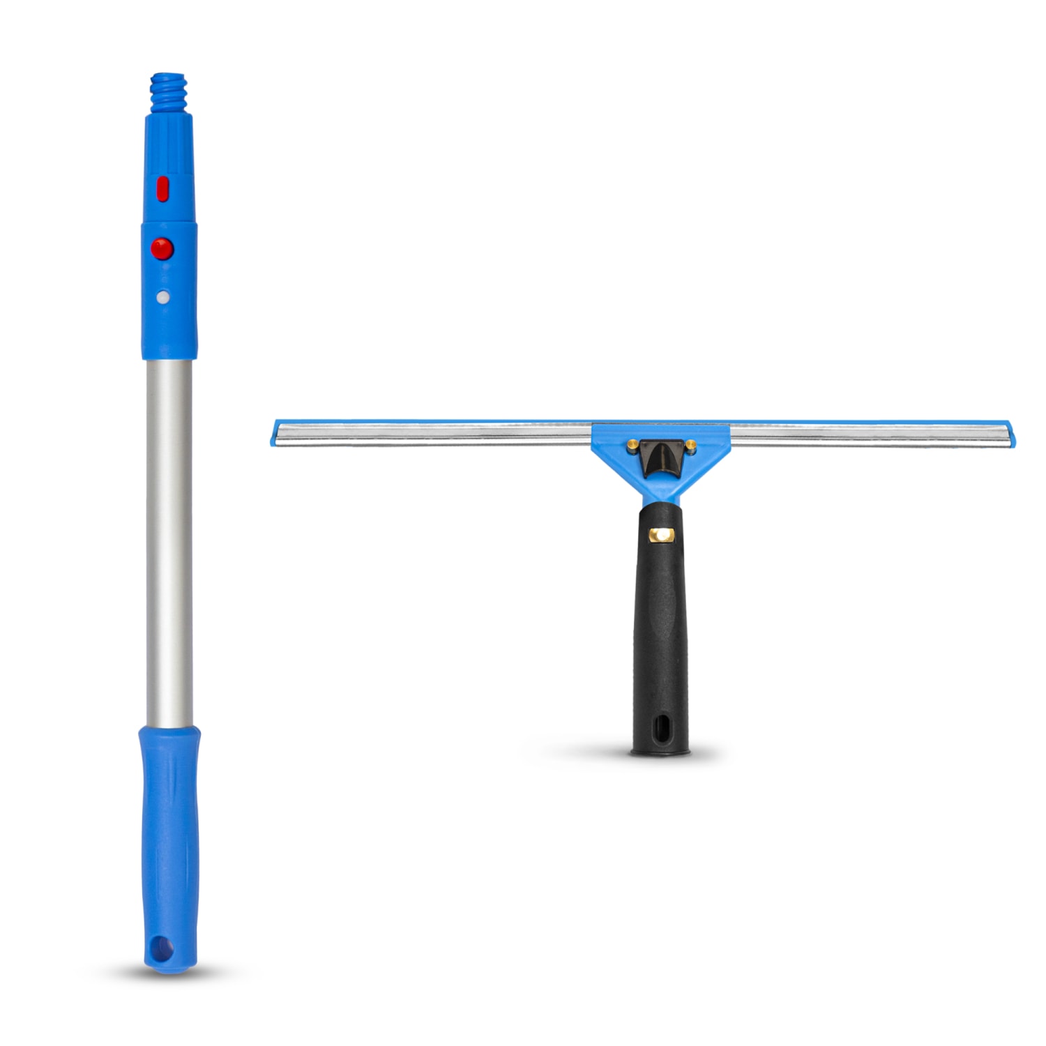 Gritt Commercial Window Squeegee With Quick Release And Rubber Grip, 18in, Blue/Silver - Image 6
