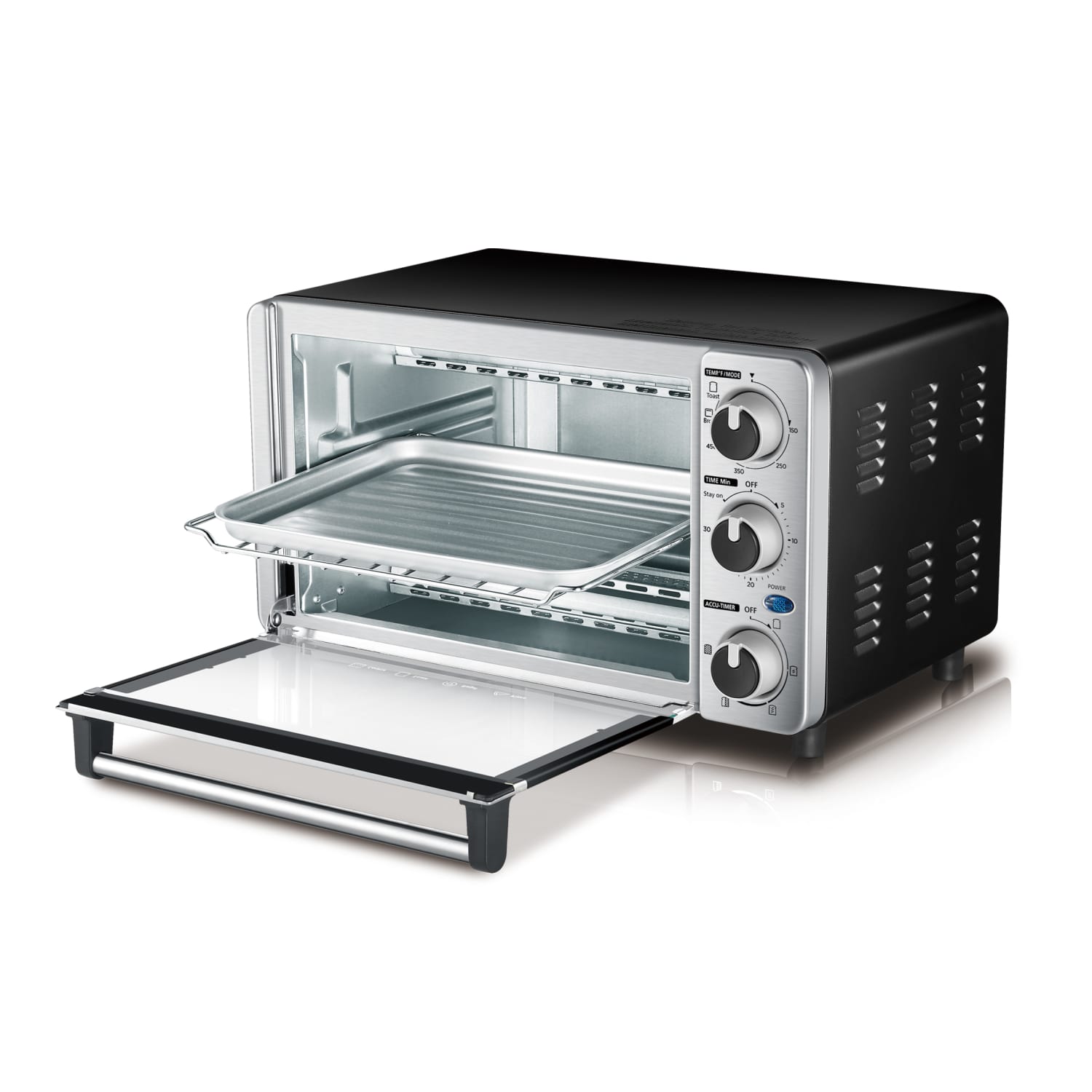 Toshiba 4-Slice Toaster Oven, Stainless Steel - Image 3