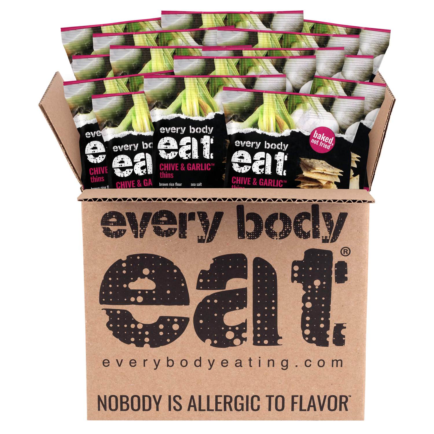 Every Body Eat Chive & Garlic Crackers, 1.1 Oz, Total Qty 20 - Image 4