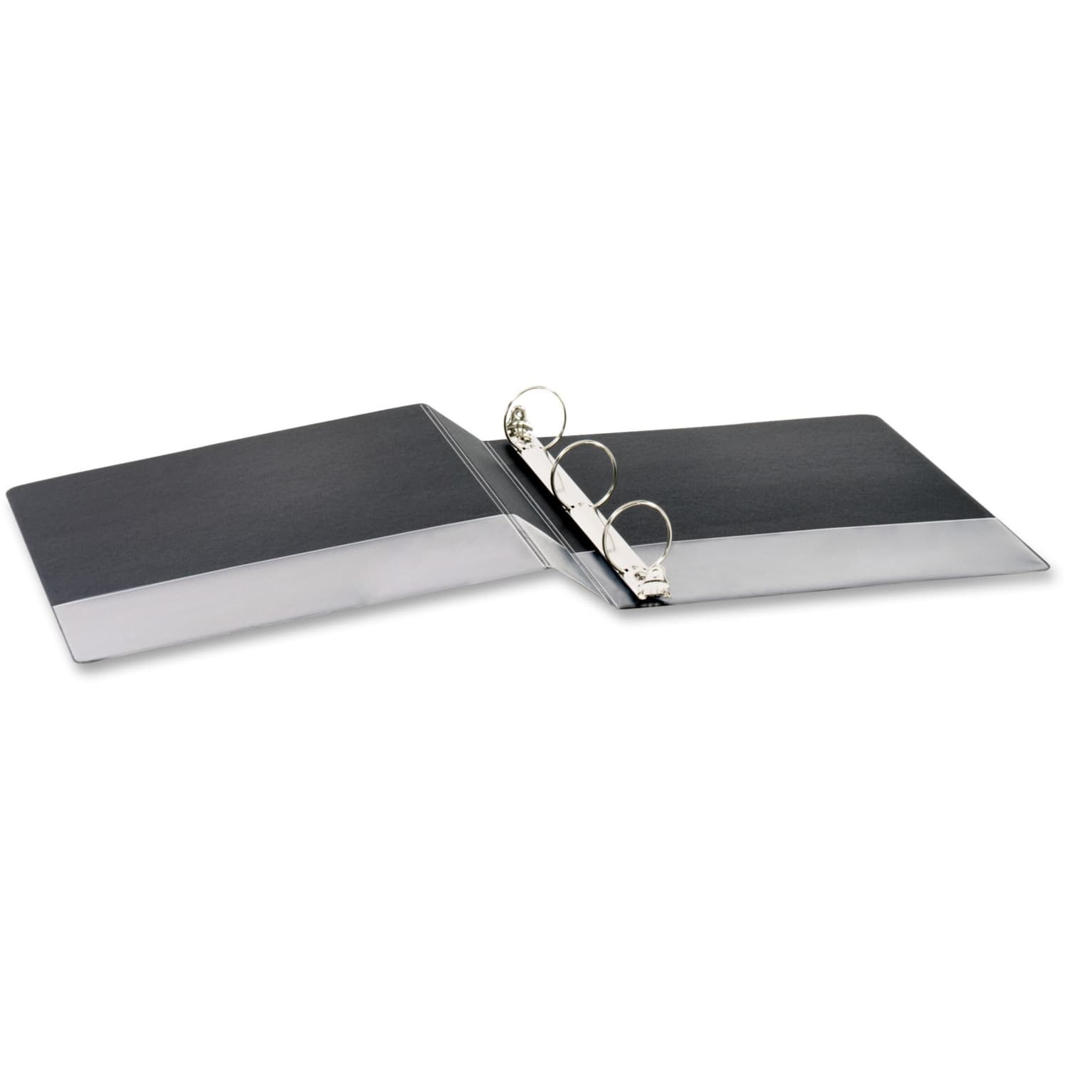 Business Source Basic Round Ring Binders, 1 1/2in Ring, 8 1/2in x 11in, Black, 1.02 lb - Image 3