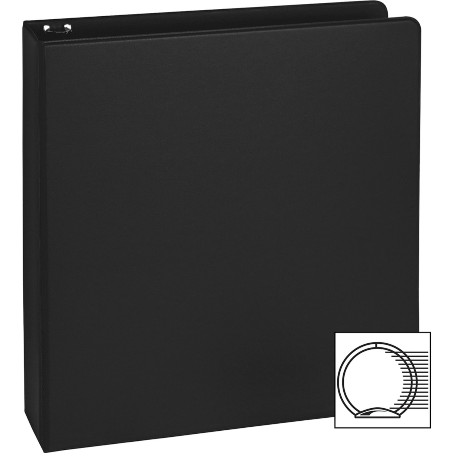 Business Source Basic Round Ring Binders, 1 1/2in Ring, 8 1/2in x 11in, Black, 1.02 lb - Image 5