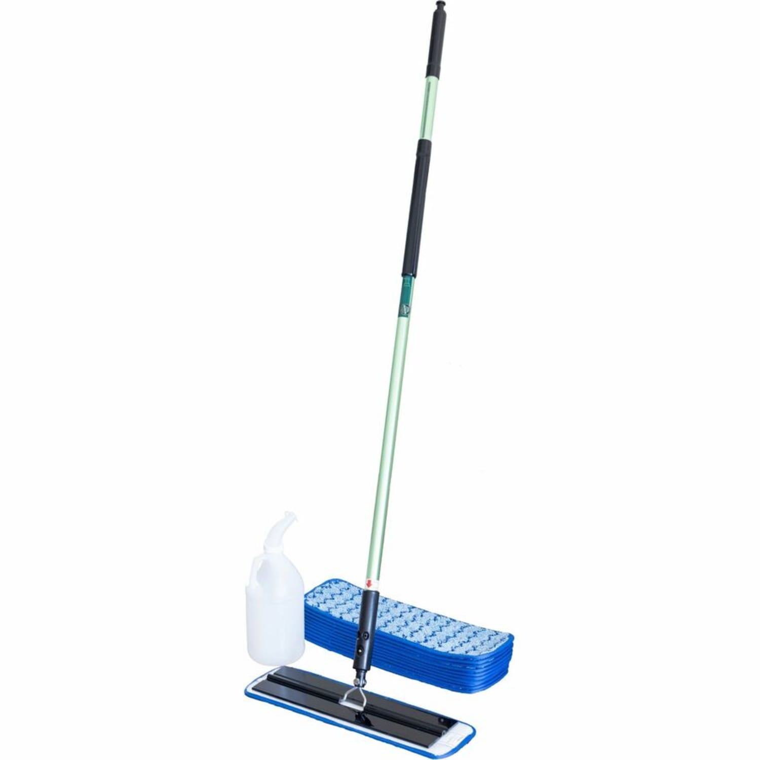 SKILCRAFT Microfiber Flat Mops - 5.5in Width x 18in Depth - Hook & Loop Backing, Lightweight, Durable, Long Lasting - MicroFiber - Blue - 12 / Box - Image 4