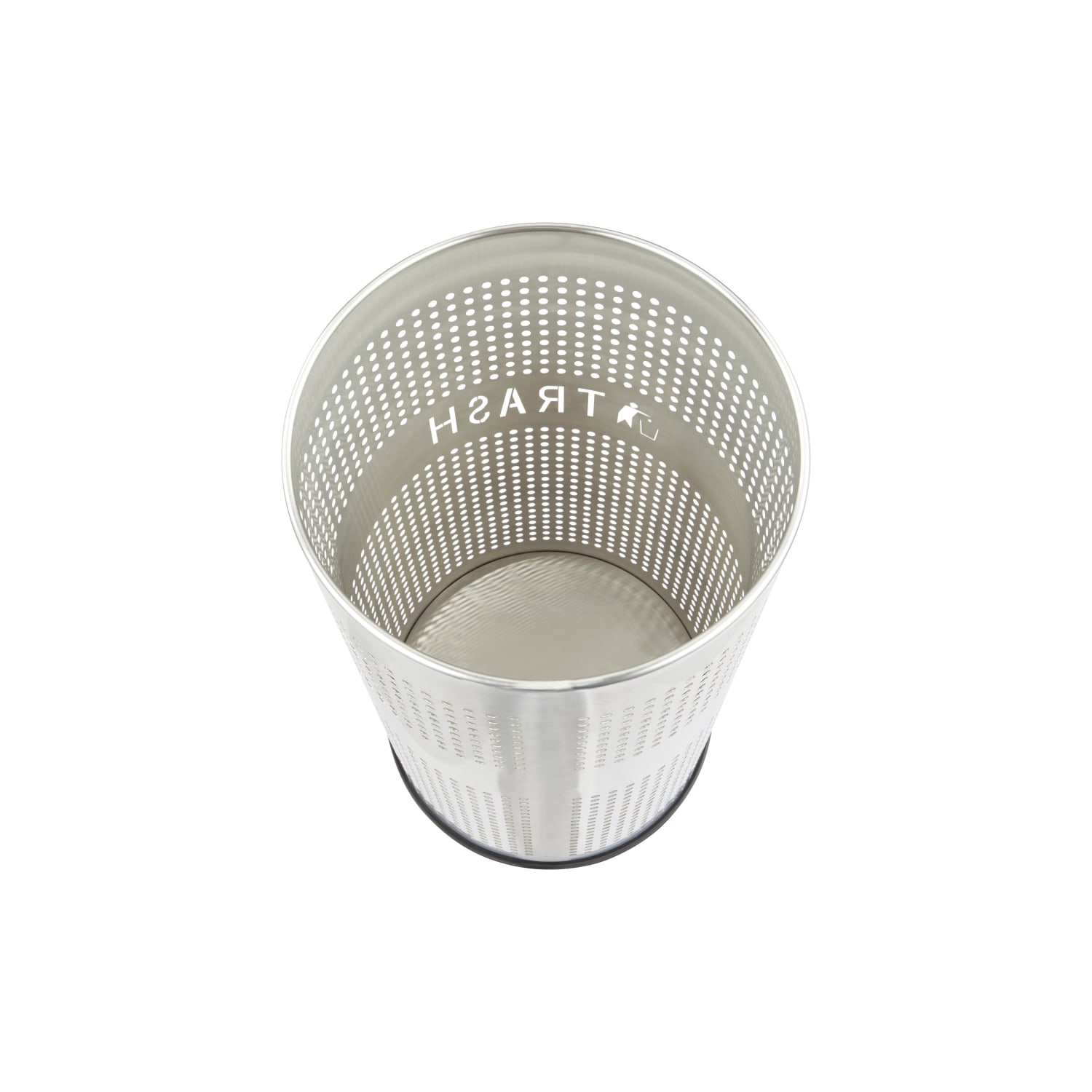 Alpine 26 Gallon Perforated Trash Can with Lid and Liner, Black - Image 4