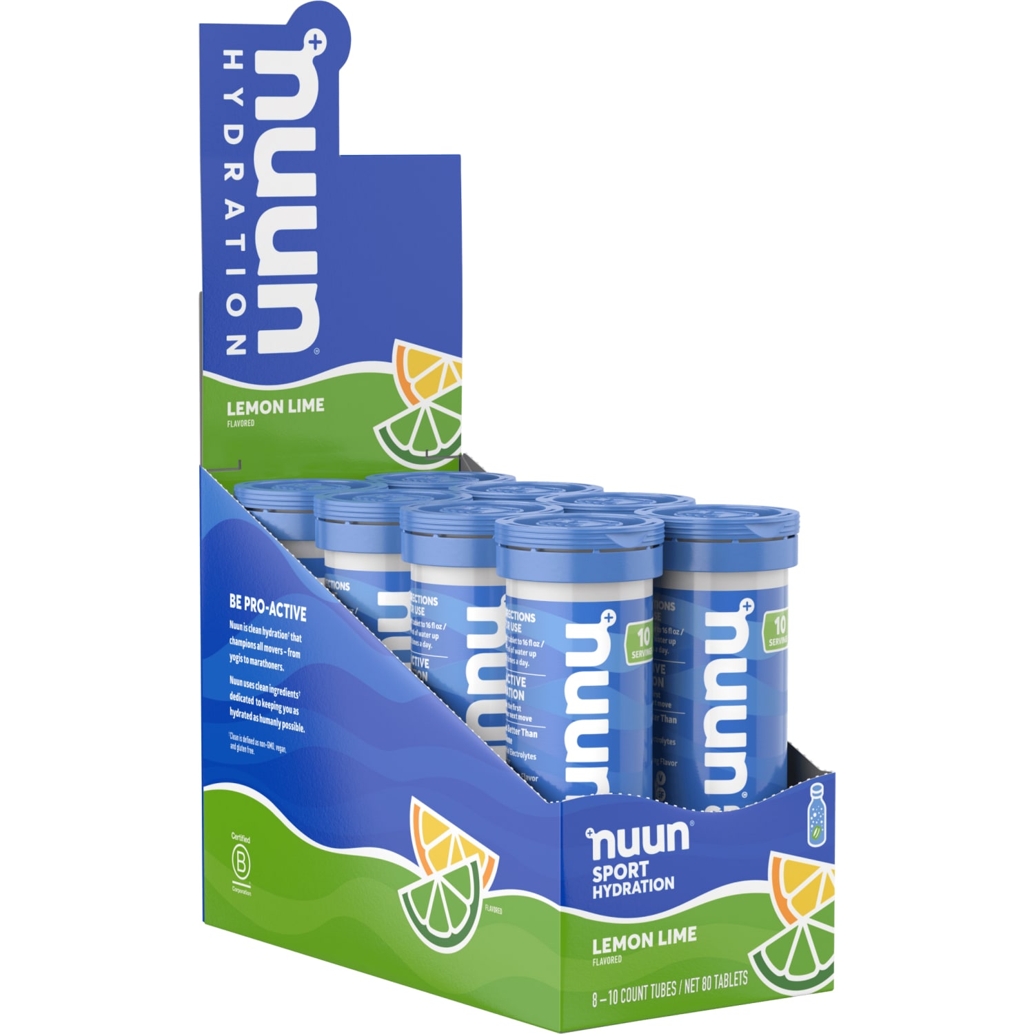 Nuun Sport Lemon Lime, 10 Tablets Per Tube, Box Of 8 Tubes - Image 3