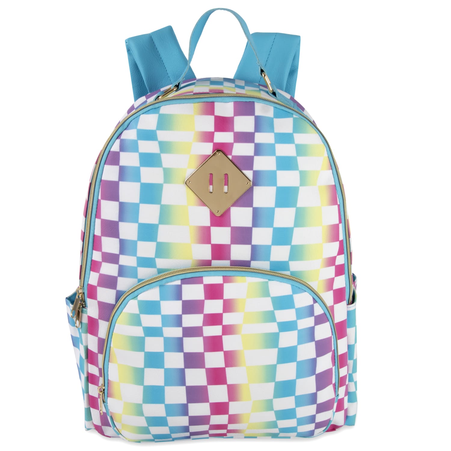 Emma & Chloe Vegan Leather Backpack, Rainbow - Image 5