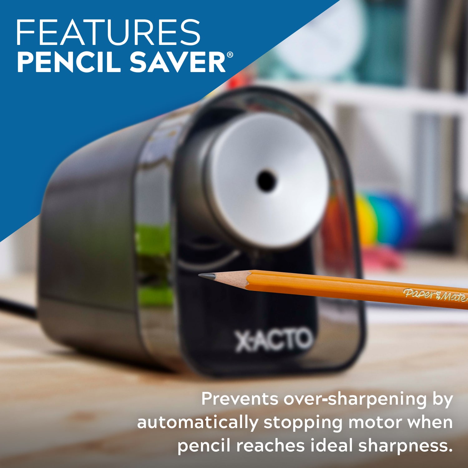 X-ACTO XLR Electric Pencil Sharpener, Black - Image 4