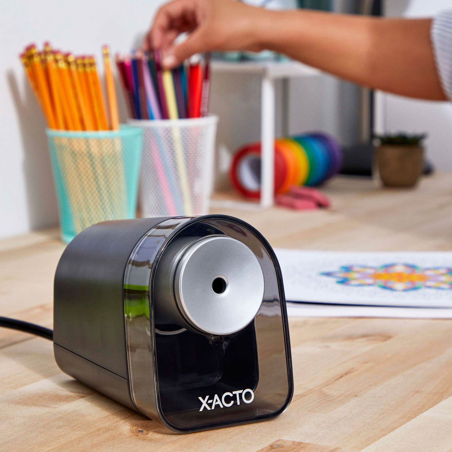 X-ACTO XLR Electric Pencil Sharpener, Black - Image 6