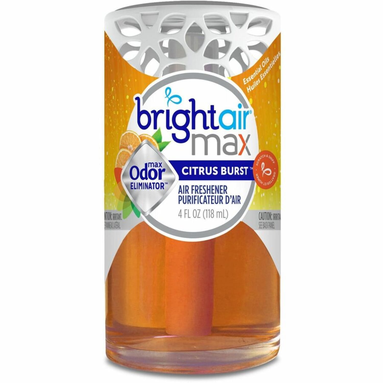 Bright Air Max Odor Eliminator - Gel - 4 fl oz (0.1 quart) - Citrus Burst - Phthalate-free, BHT Free, Pack of 6 - 900440CT - Image 4