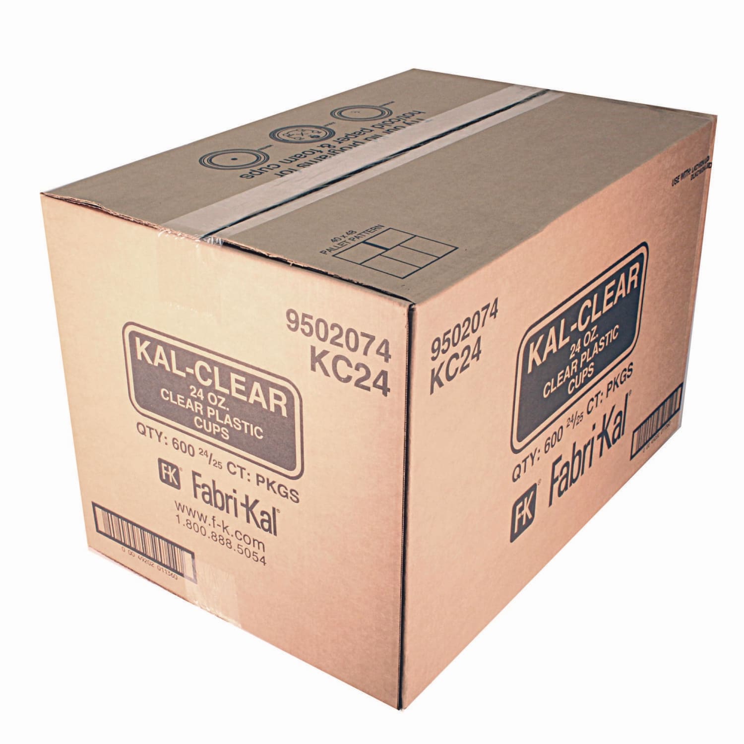 Fabri-Kal Kal-Clear PET Cold Drink Cups, 24 Oz, Clear, Bag Of 25 Cups, Carton Of 24 Bags - Image 3