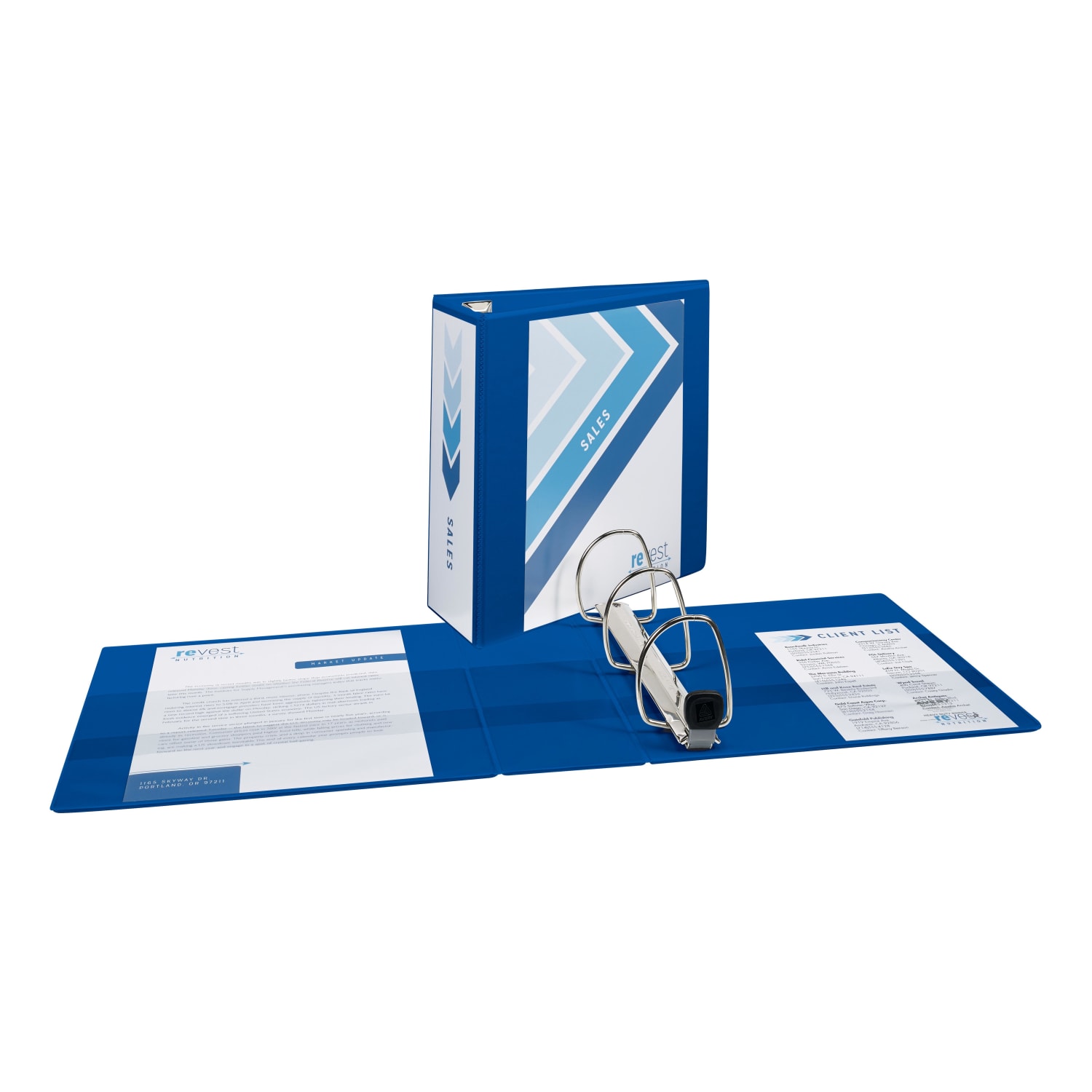 Avery Heavy-Duty View 3-Ring Binder With Locking One-Touch EZD Rings, 4in D-Rings, 43% Recycled, Pacific Blue - Image 4