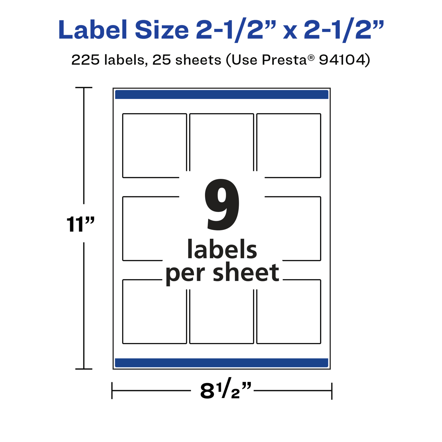 Avery Glossy Permanent Labels With Sure Feed, 94104-WGP25, Square, 2-1/2in x 2-1/2in, White, Pack Of 225 - Image 6