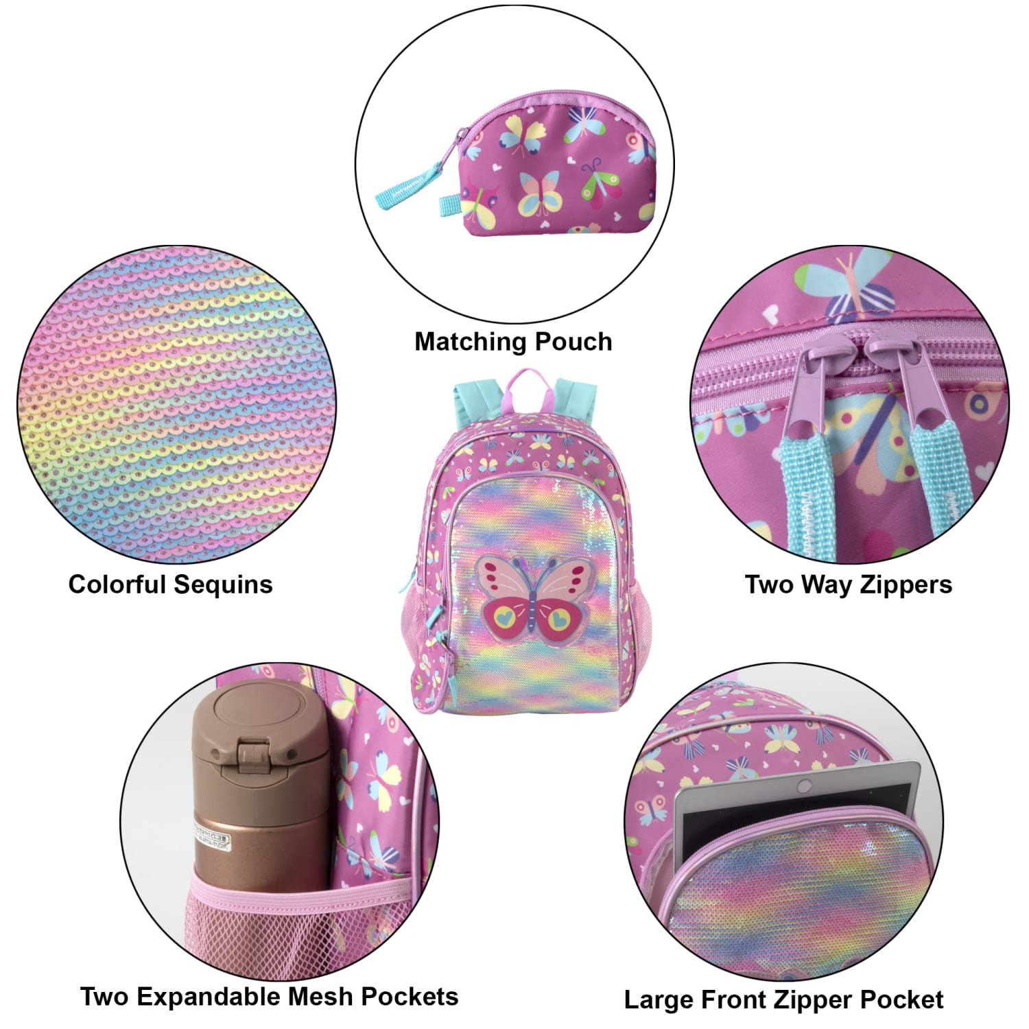 Trailmaker Backpack, Pink Butterfly, Total Qty 1 - Image 3